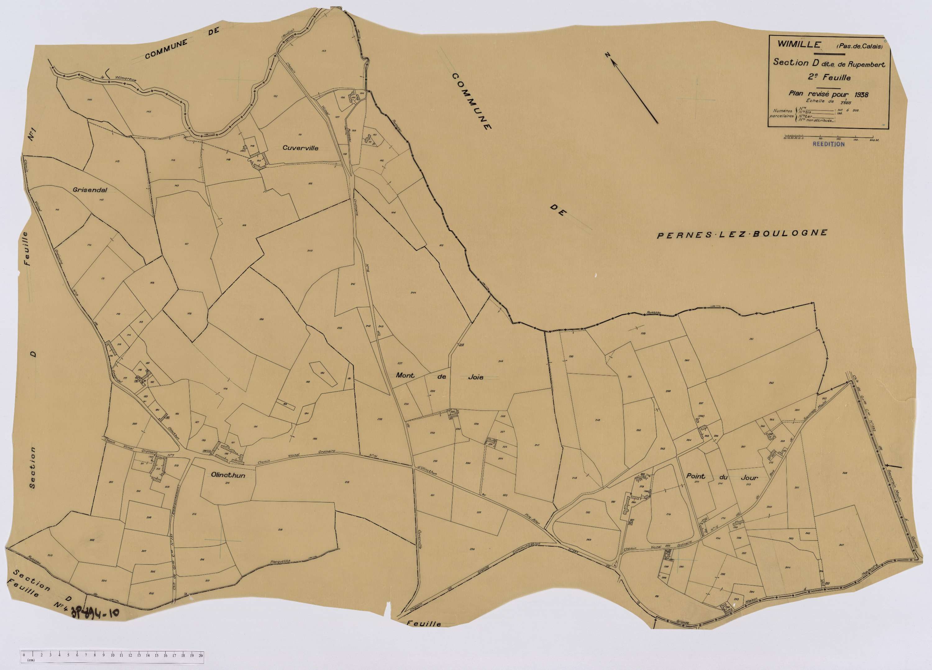 Wimille - Section D, feuille 2.