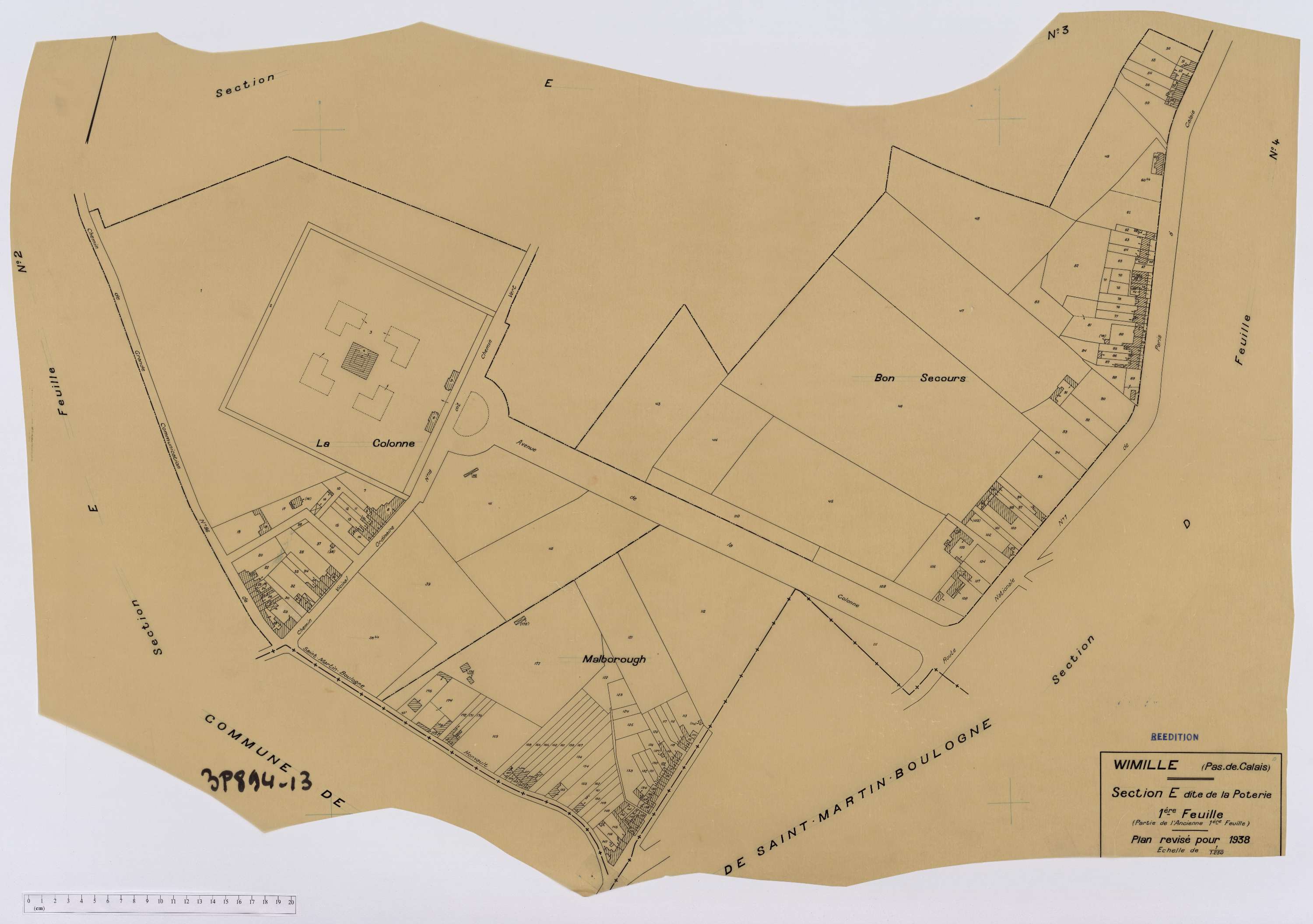 Wimille - Section E, feuille 1.