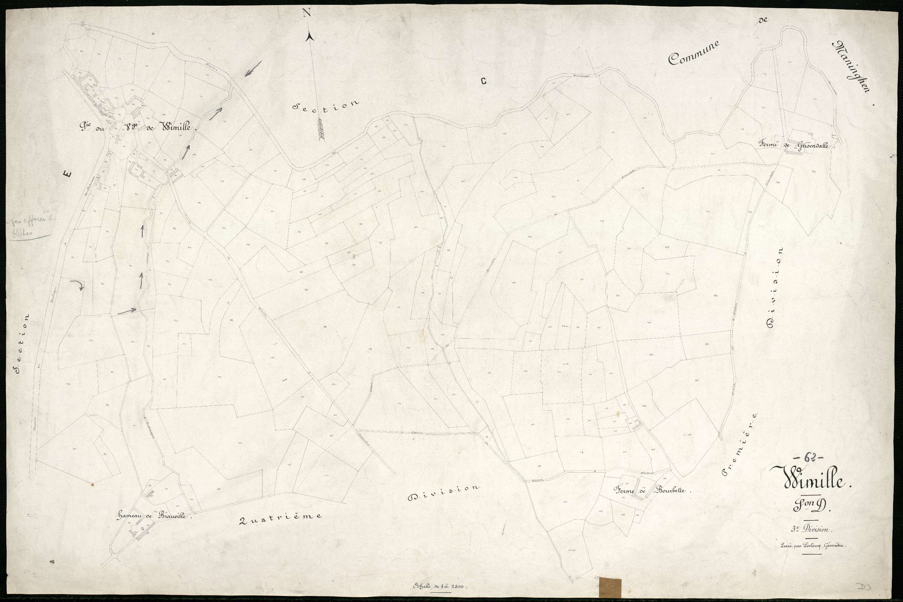Wimille - Section D, 3e feuille
