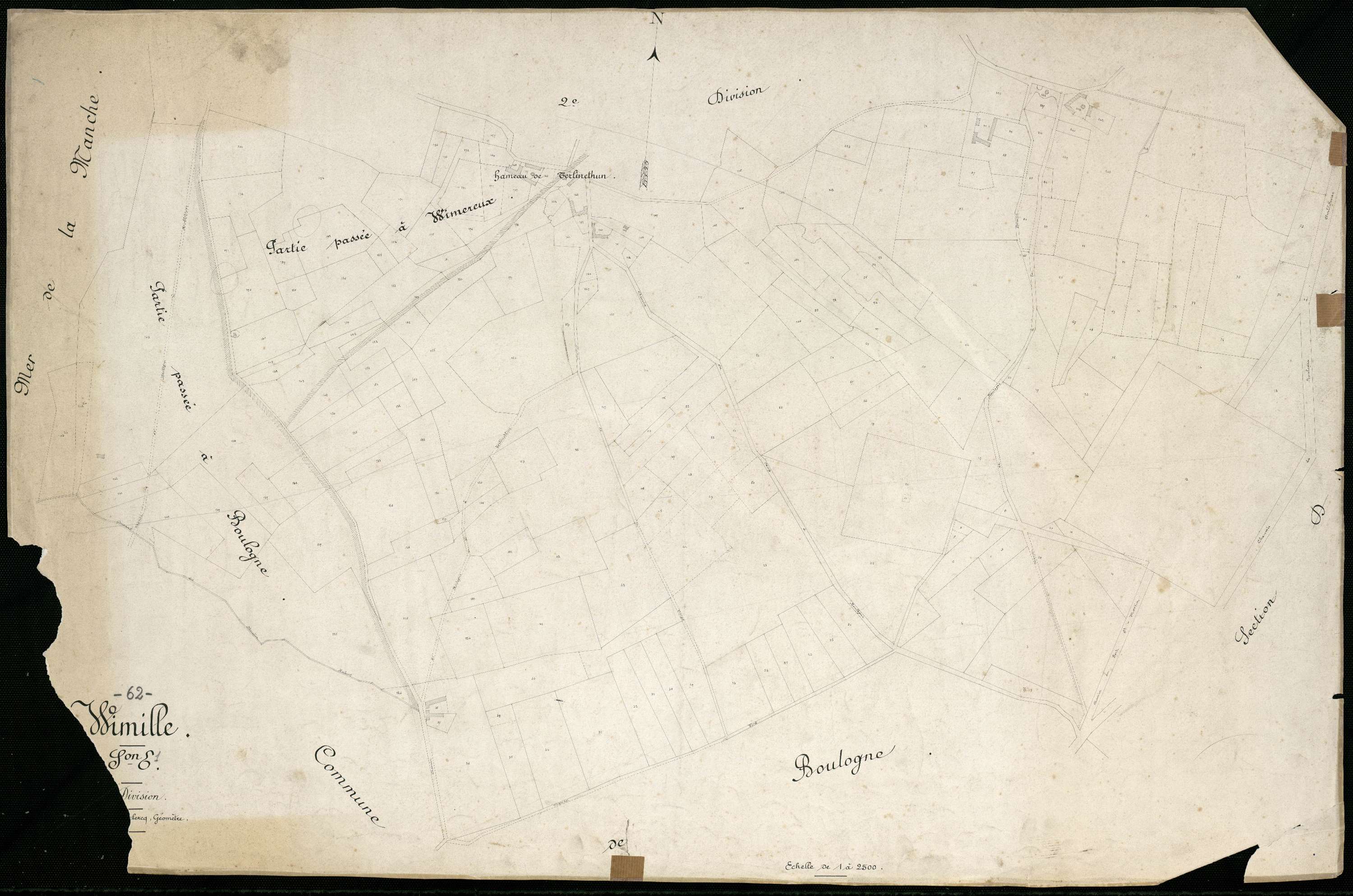 Wimille - Section E, 1re feuille