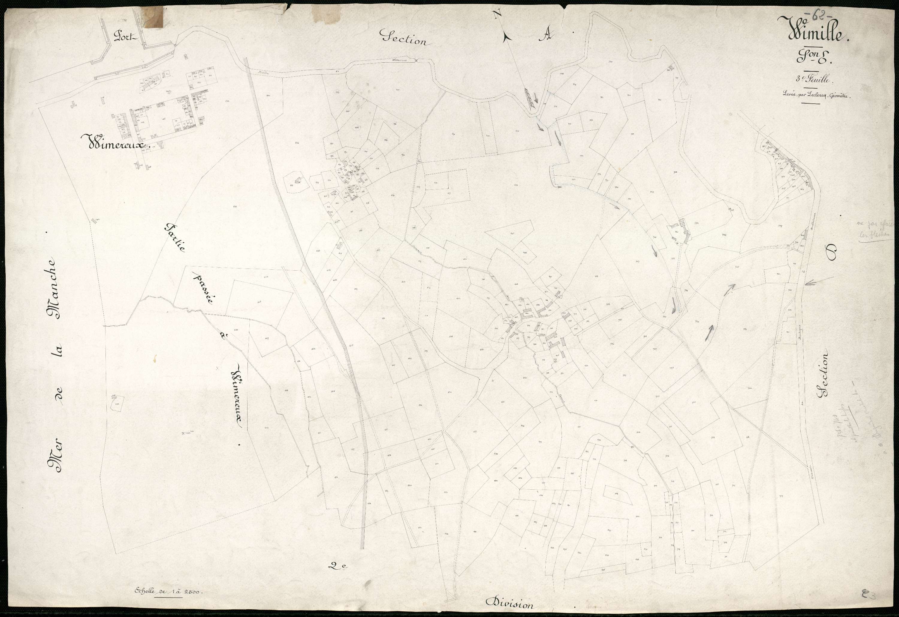 Wimille - Section E, 3e feuille