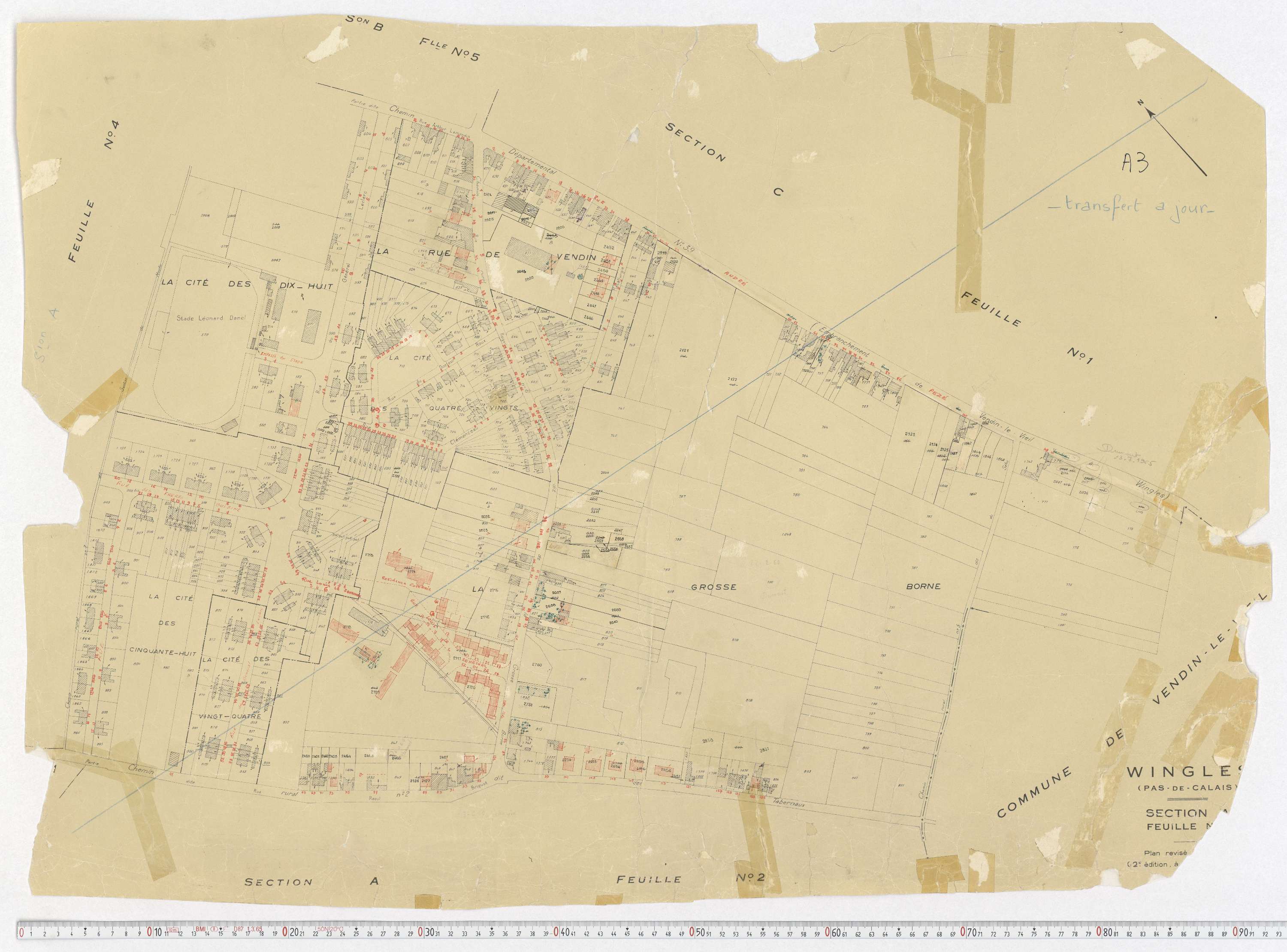 Wingles - Section A, feuille 3.