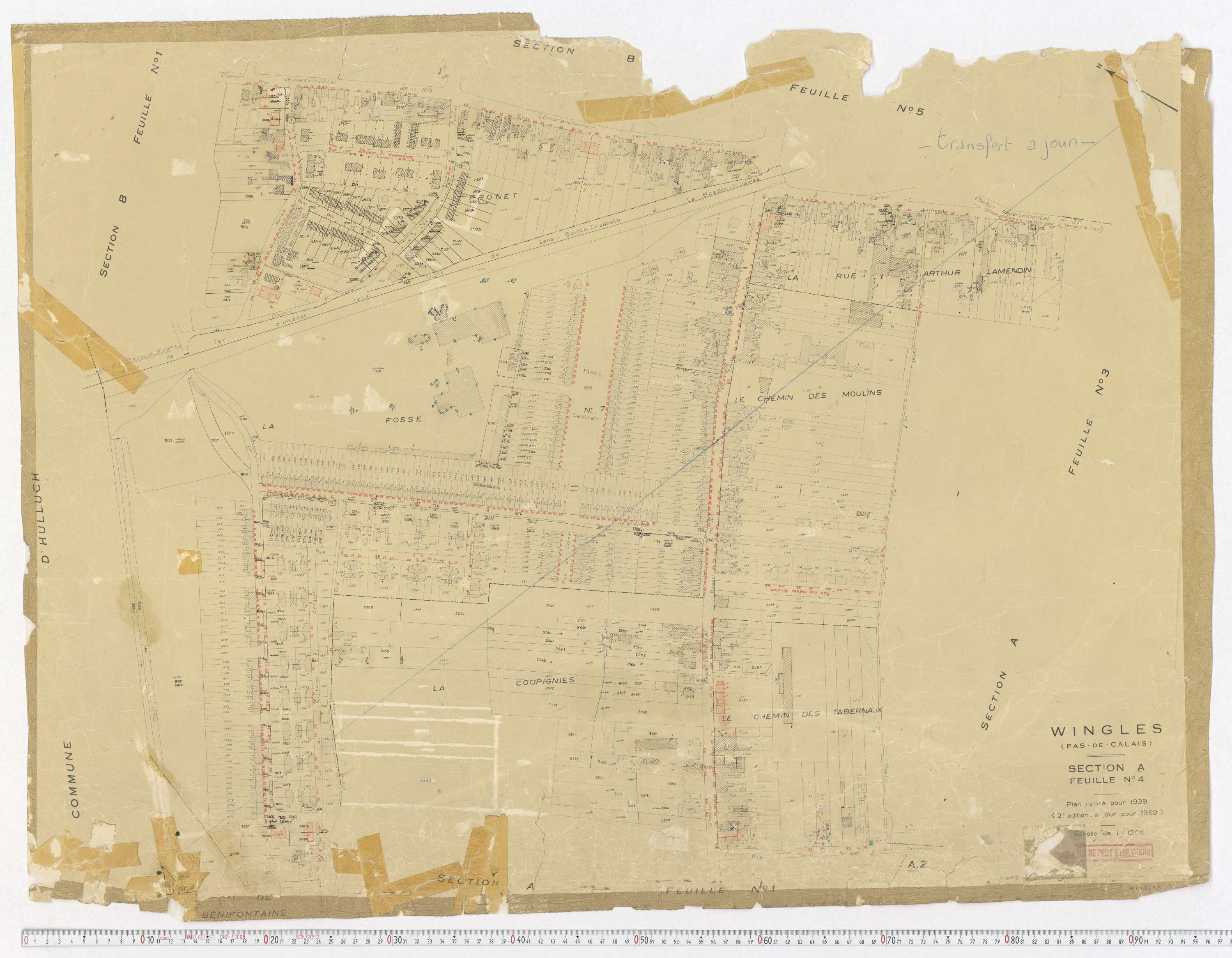 Wingles - Section A, feuille 4.