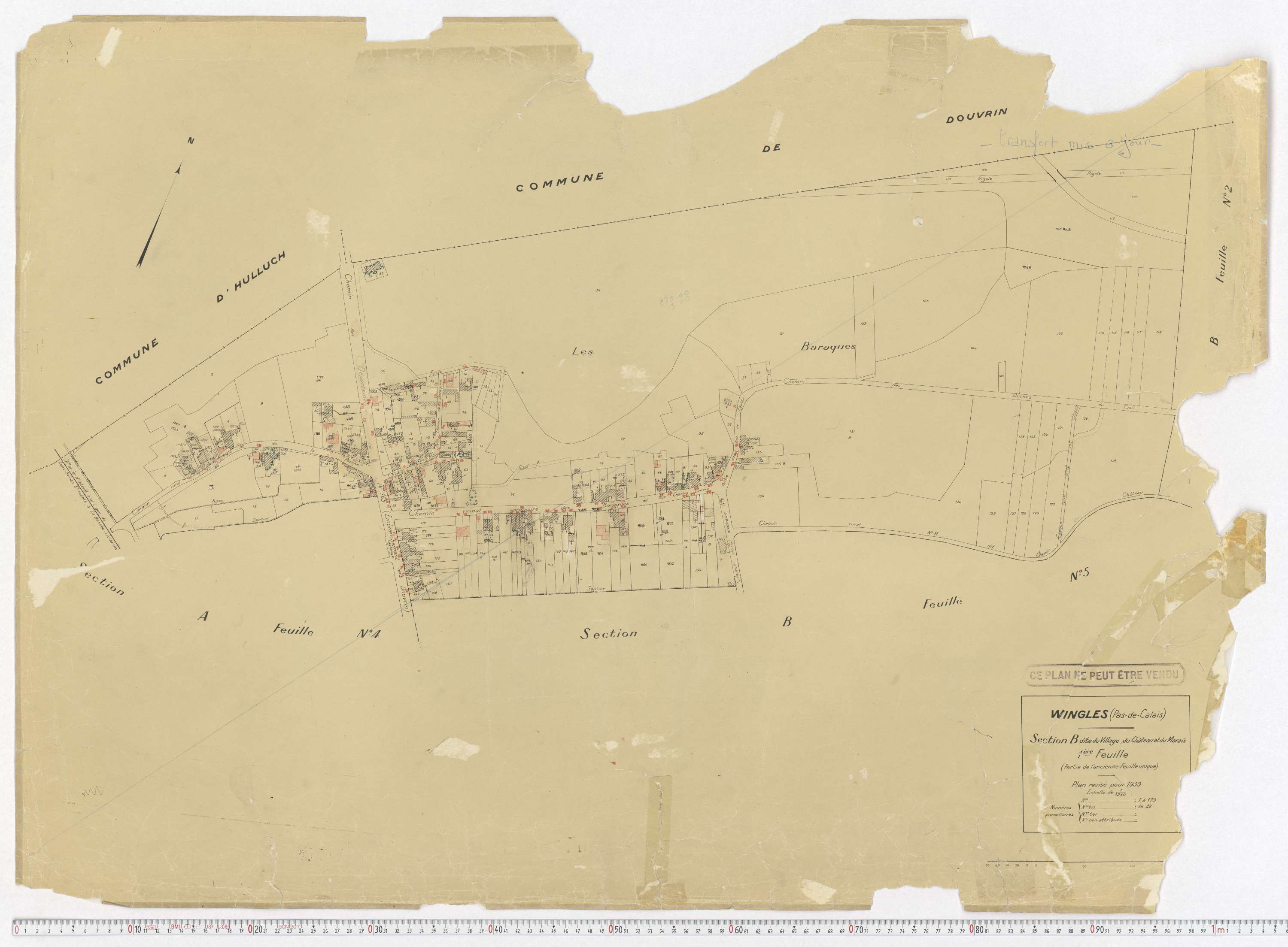 Wingles - Section B, feuille 1.