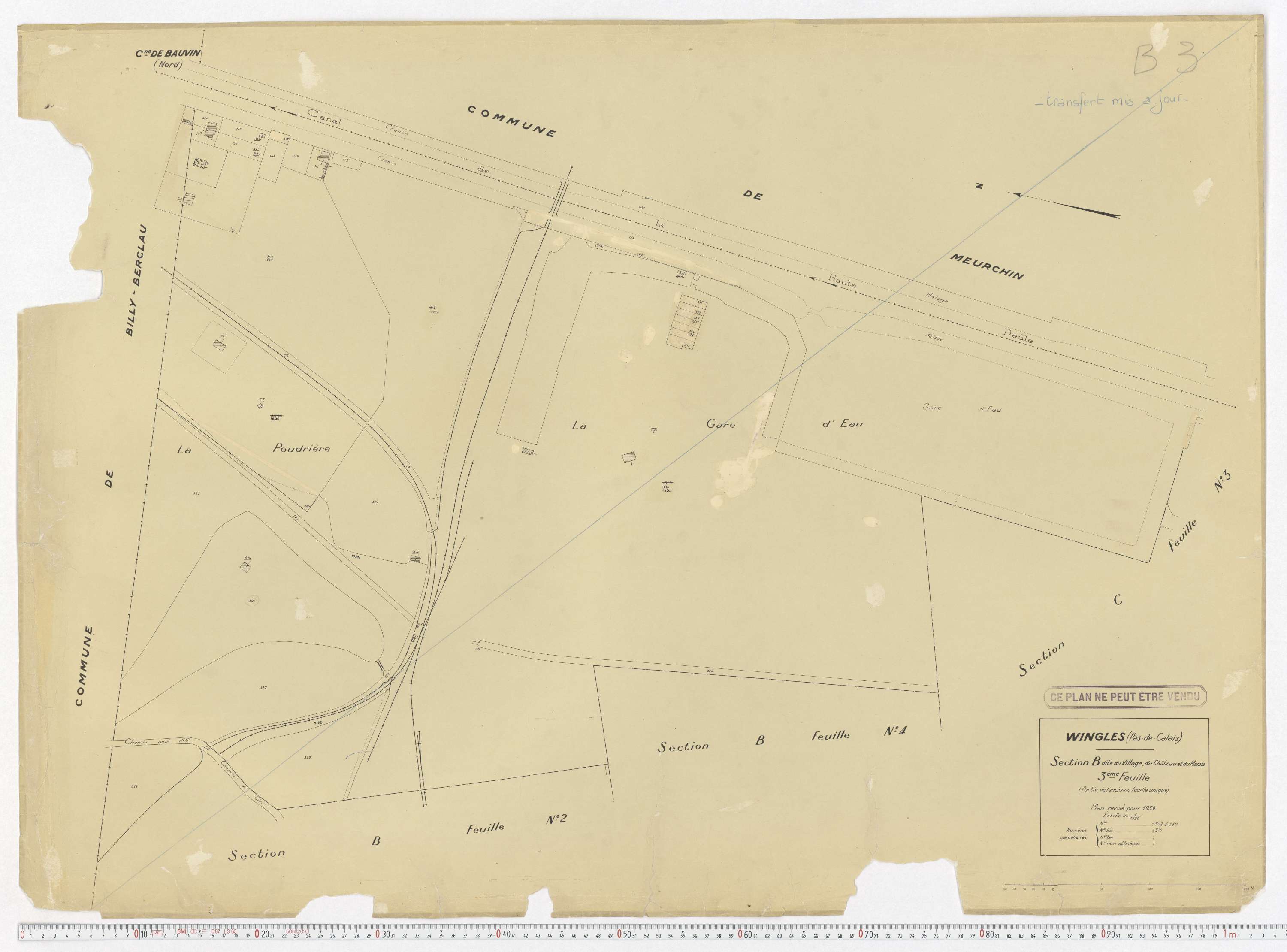 Wingles - Section B, feuille 3.
