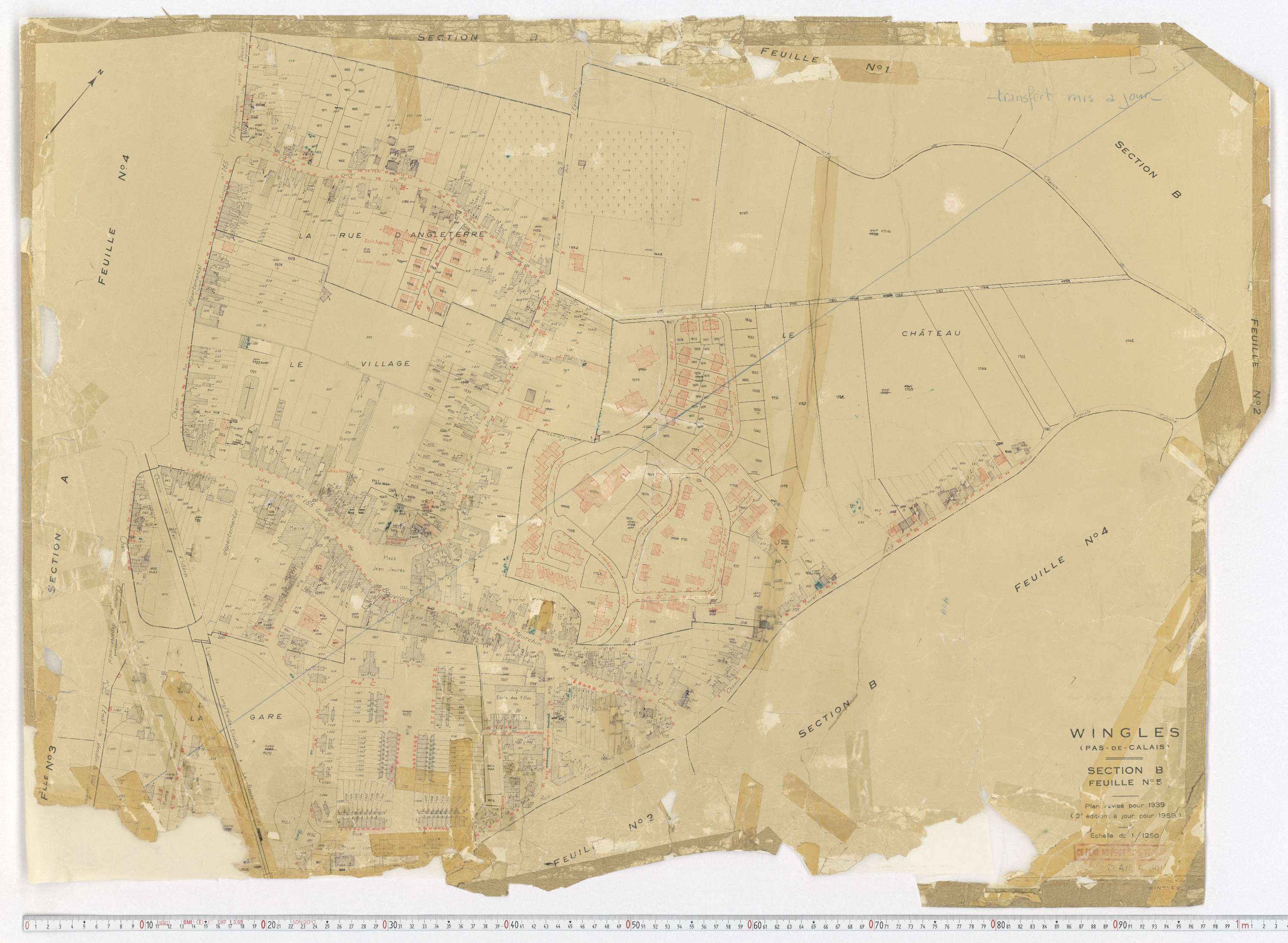Wingles - Section B, feuille 5.