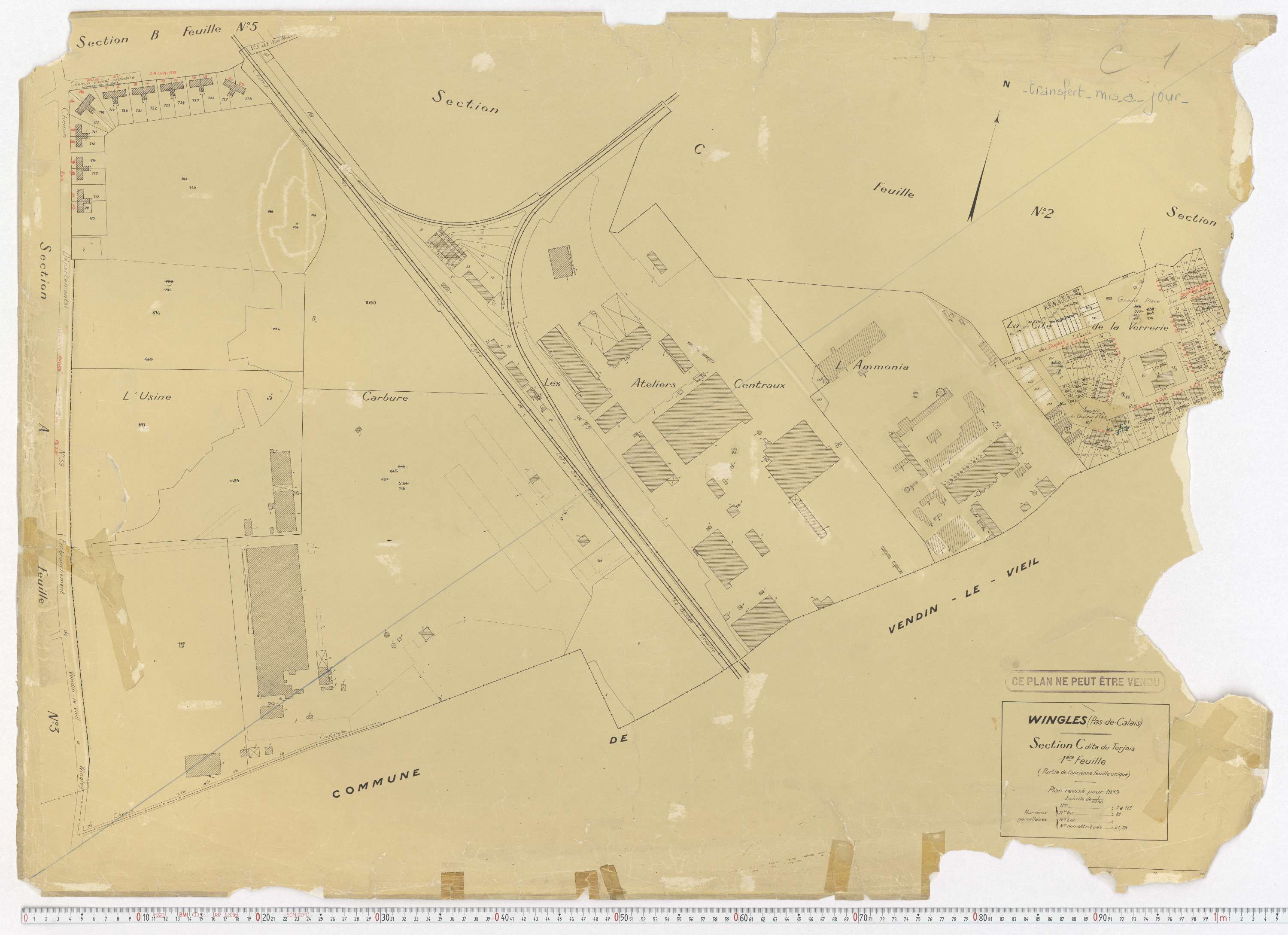 Wingles - Section C, feuille 1.