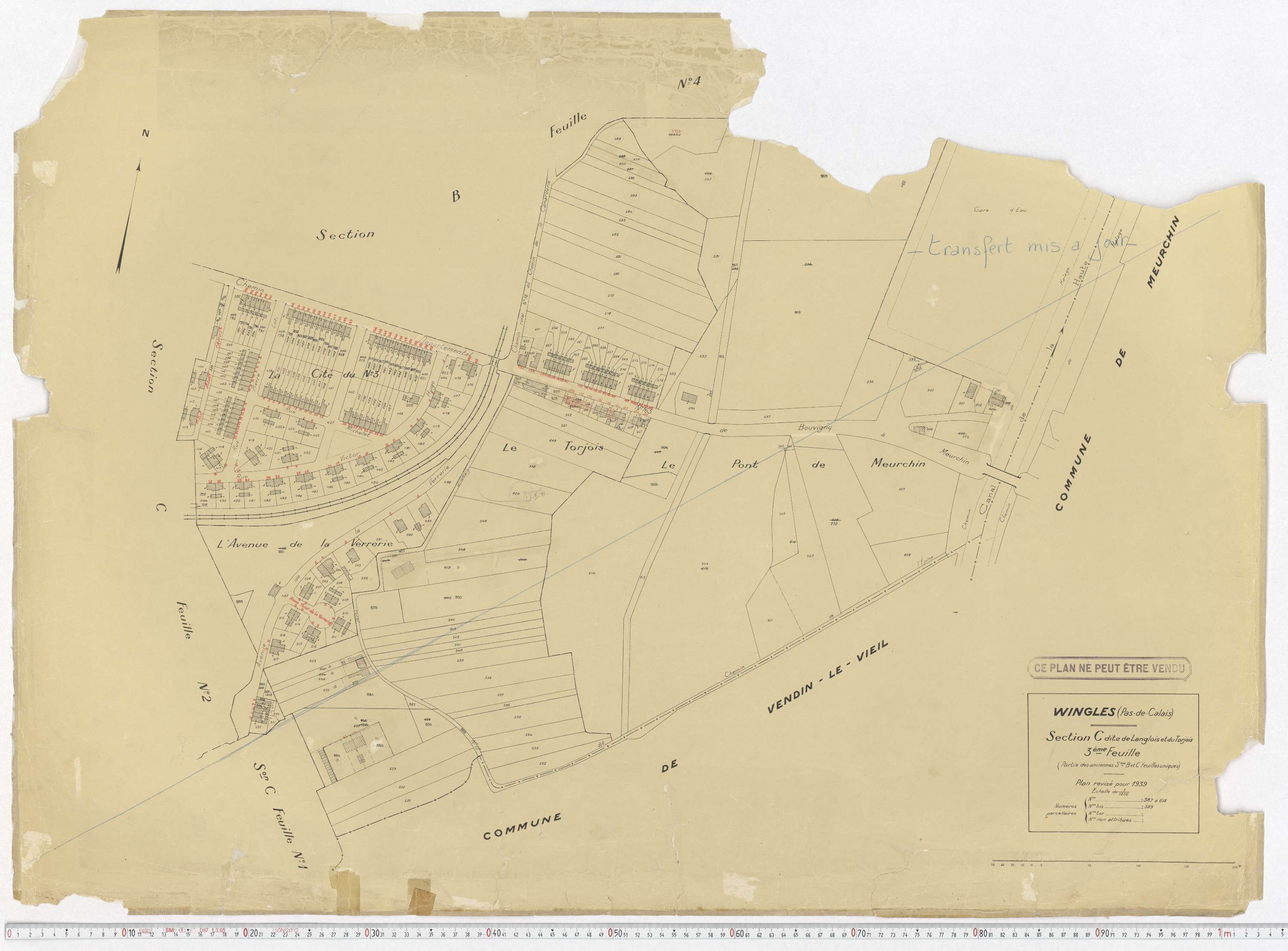 Wingles - Section C, feuille 3.