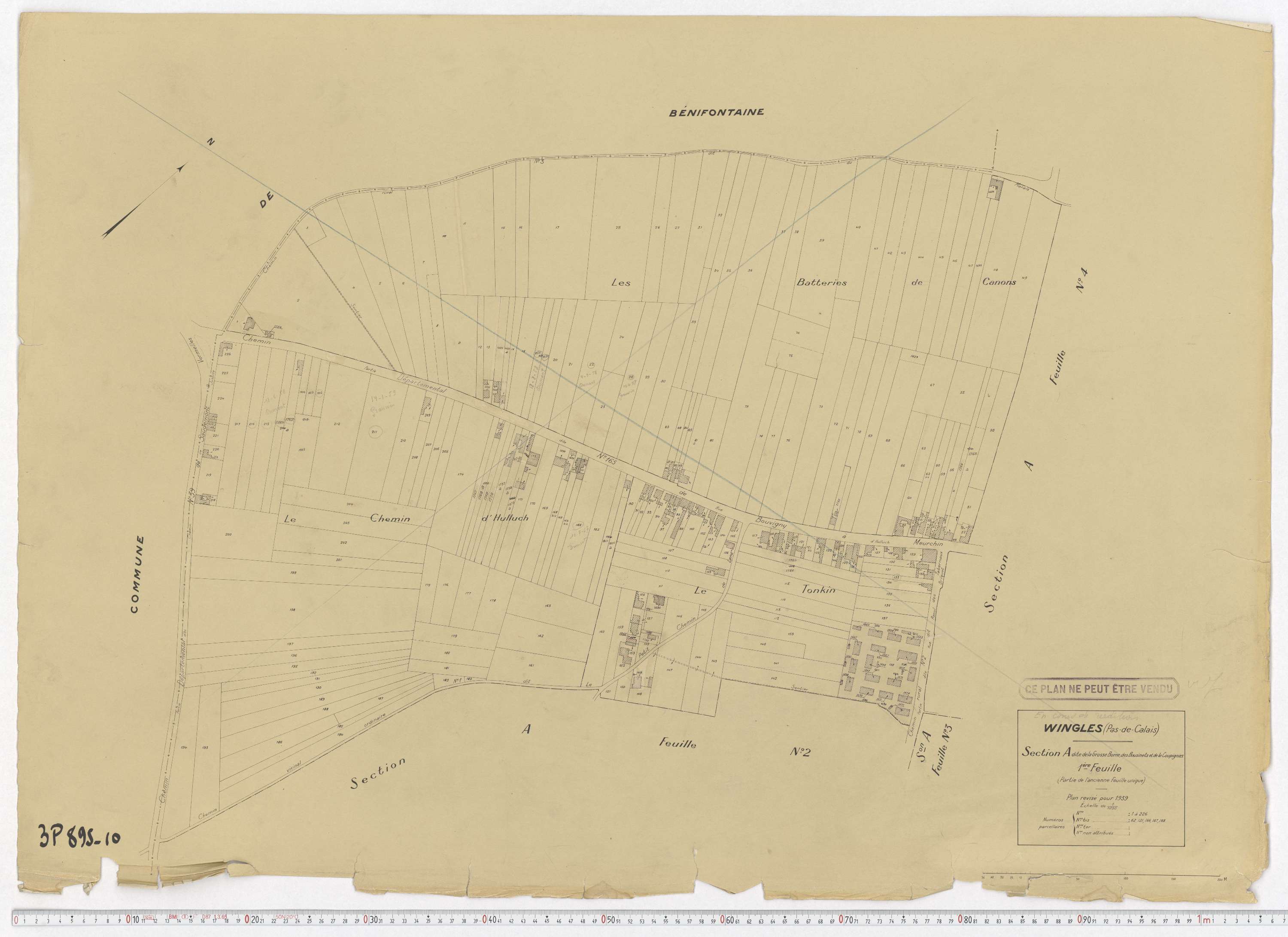 Wingles - Section A, feuille 1.