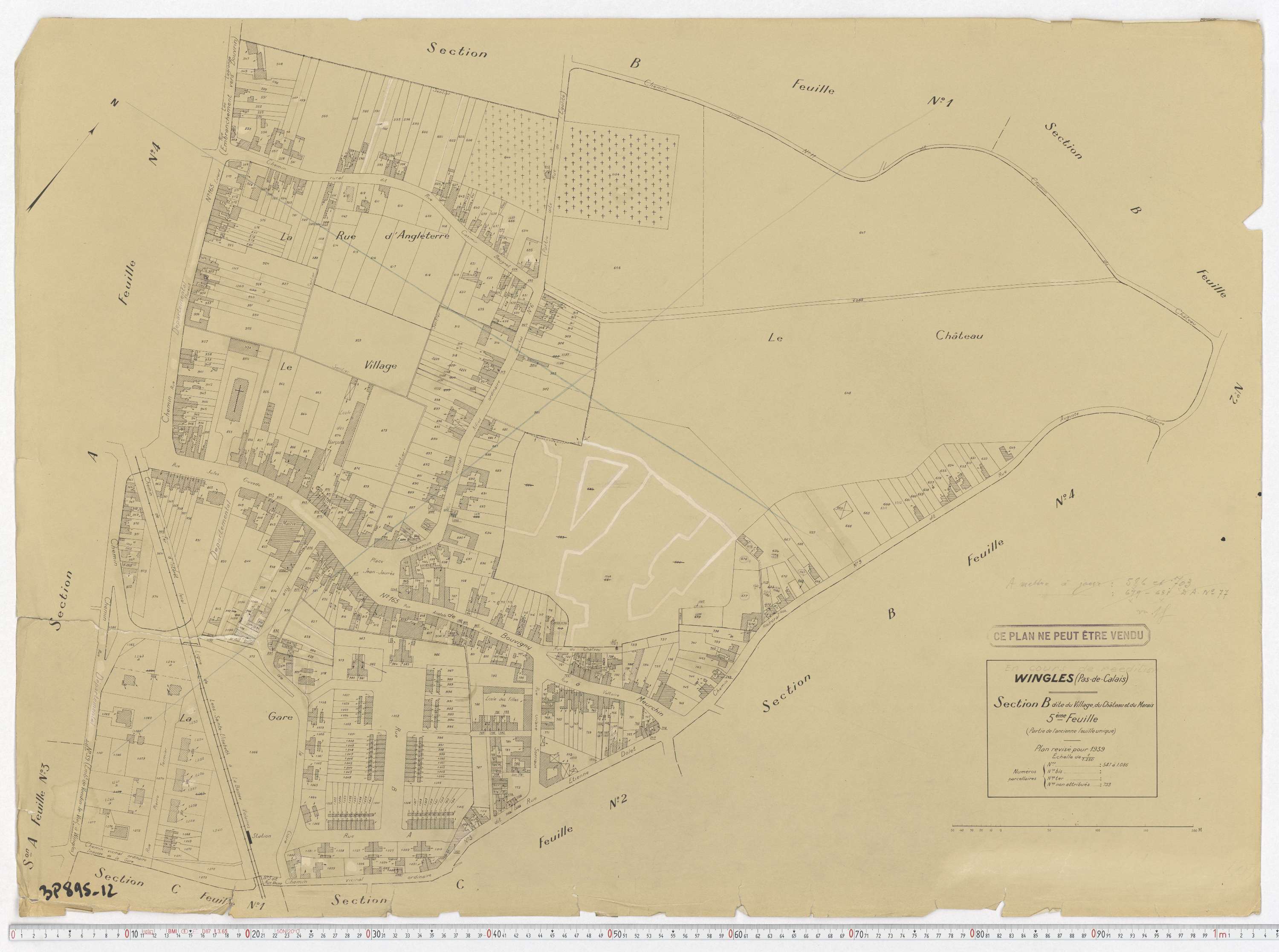Wingles - Section B, feuille 5.