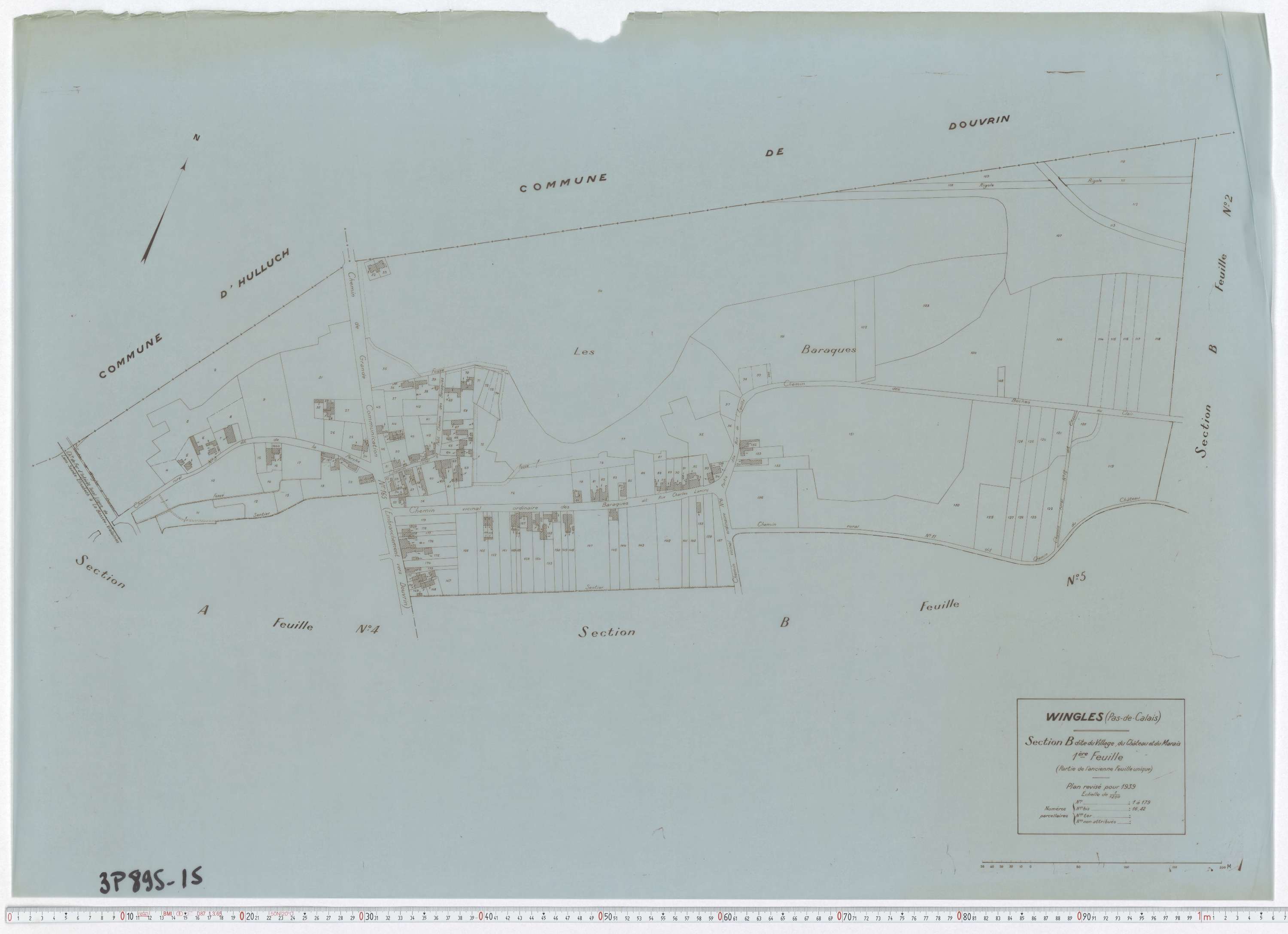 Wingles - Section B, feuille 1.