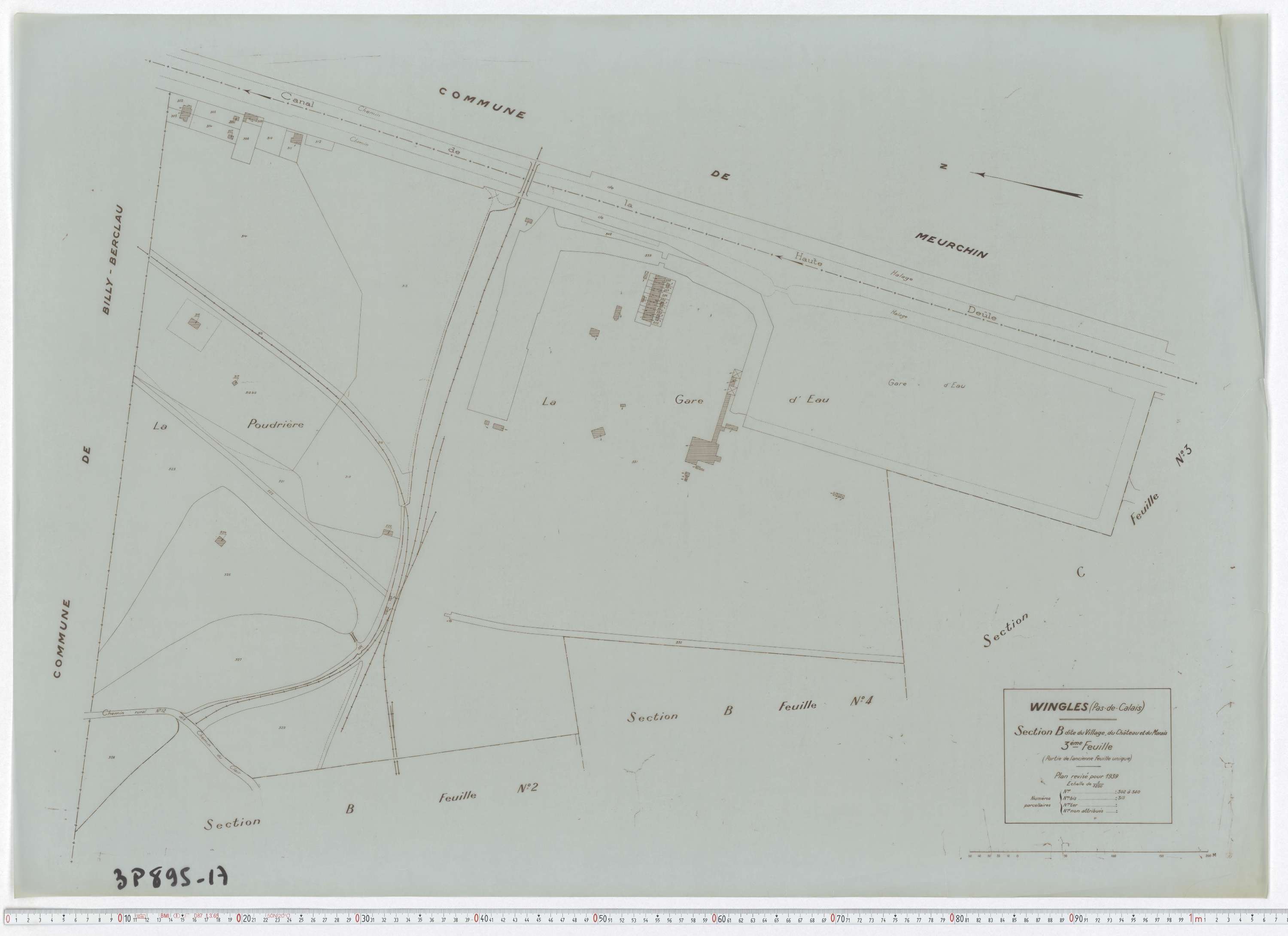 Wingles - Section B, feuille 3.