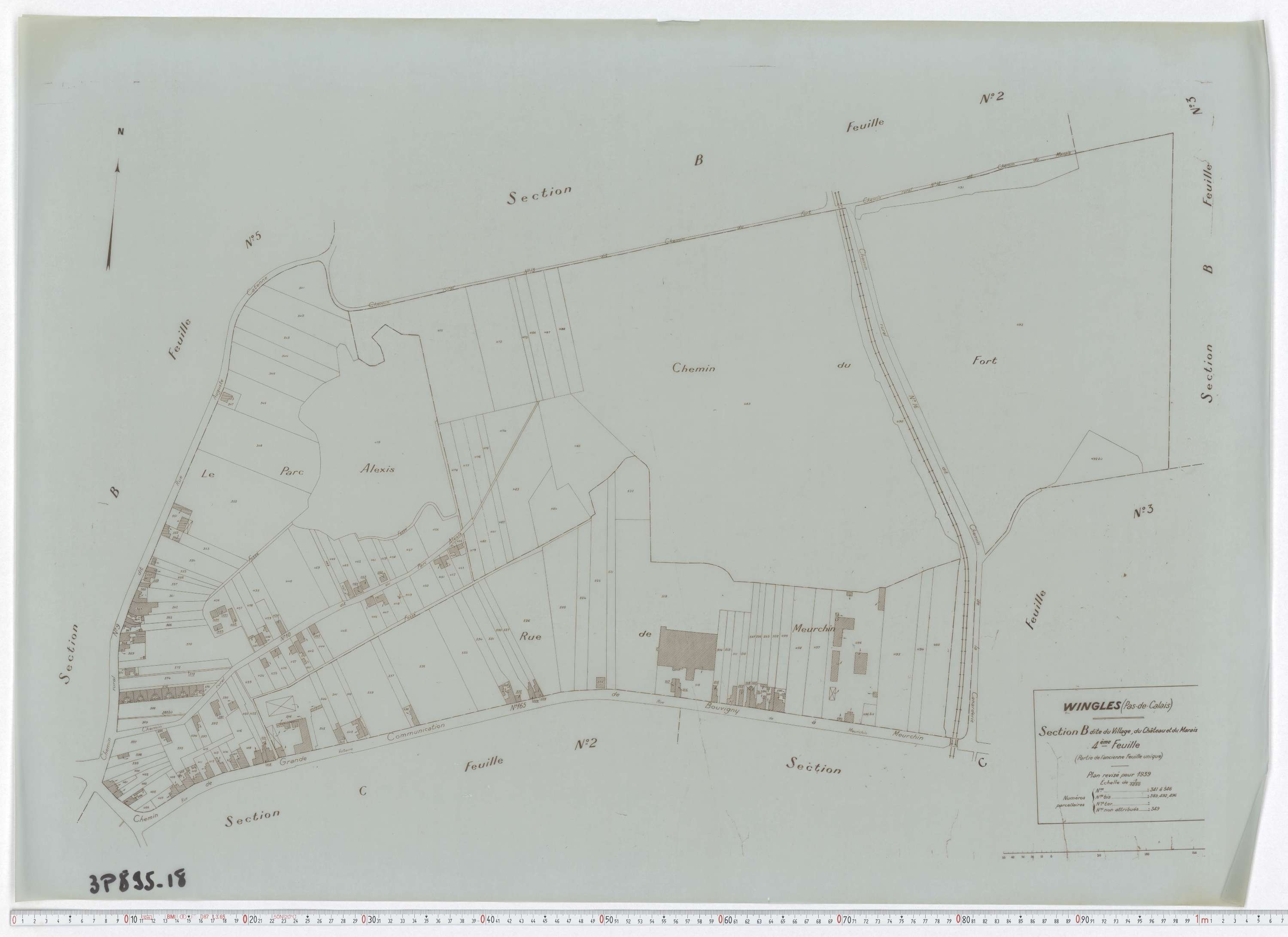 Wingles - Section B, feuille 4.