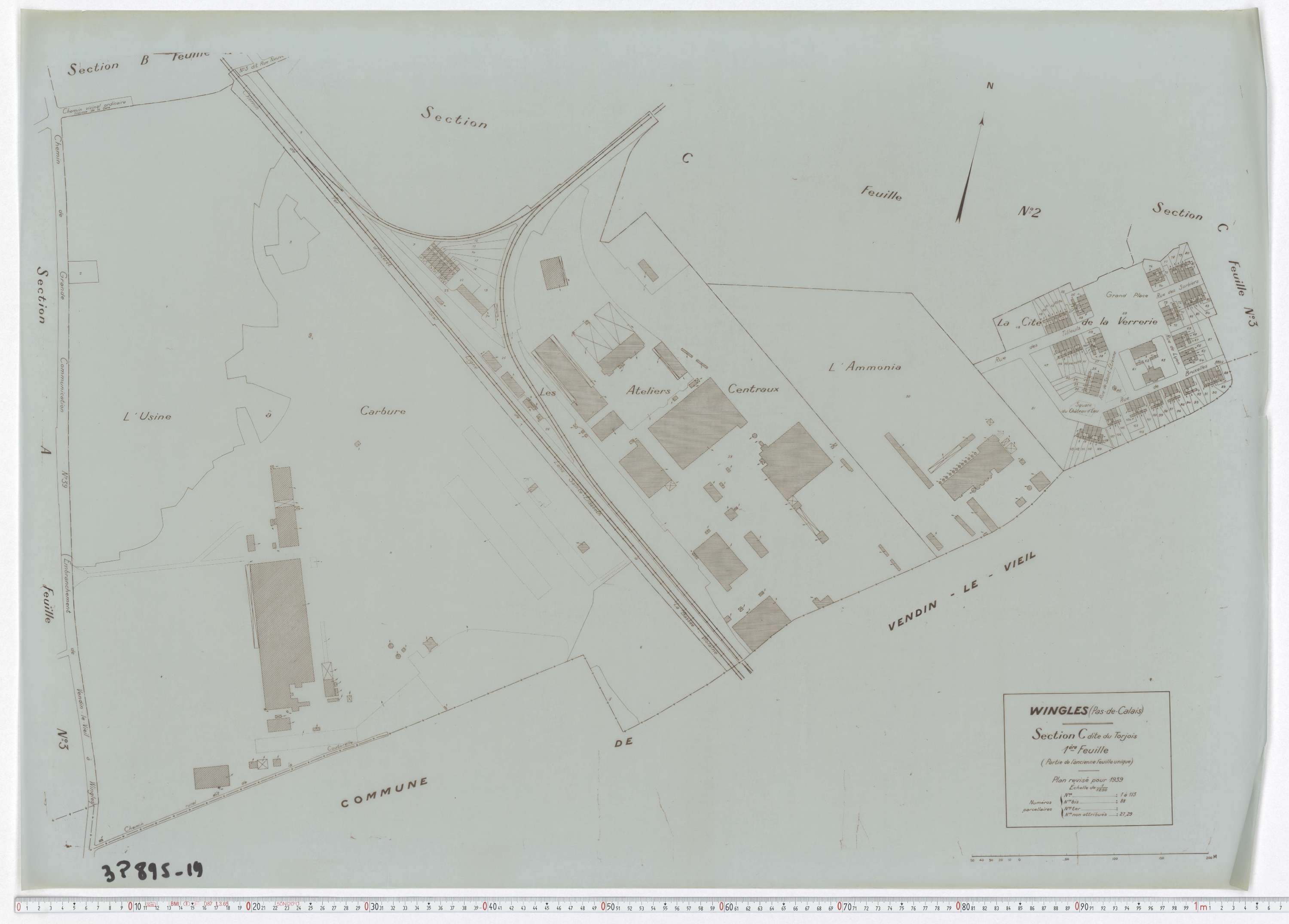 Wingles - Section C, feuille 1.