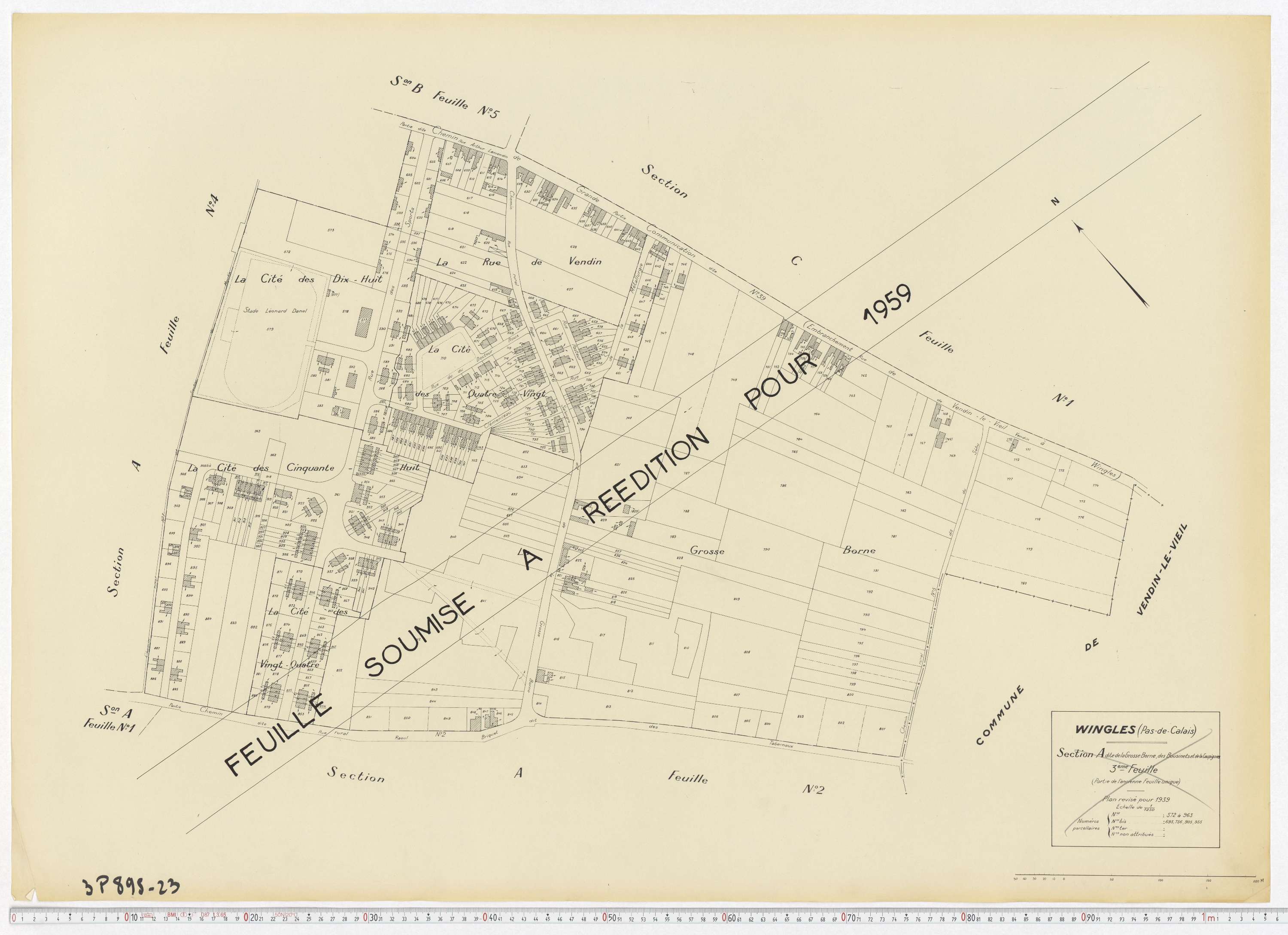 Wingles - Section A, feuille 3.