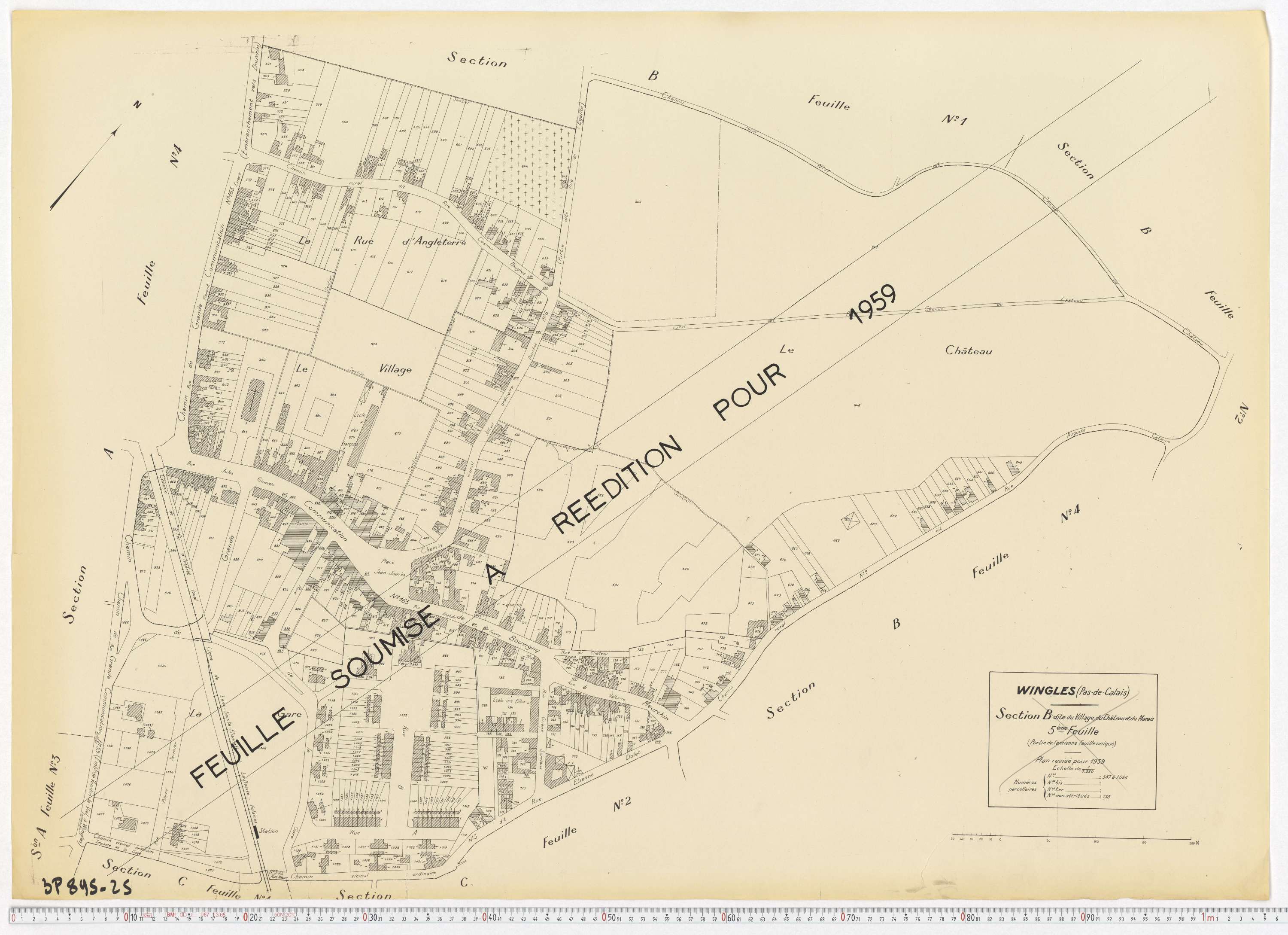 Wingles - Section B, feuille 5.