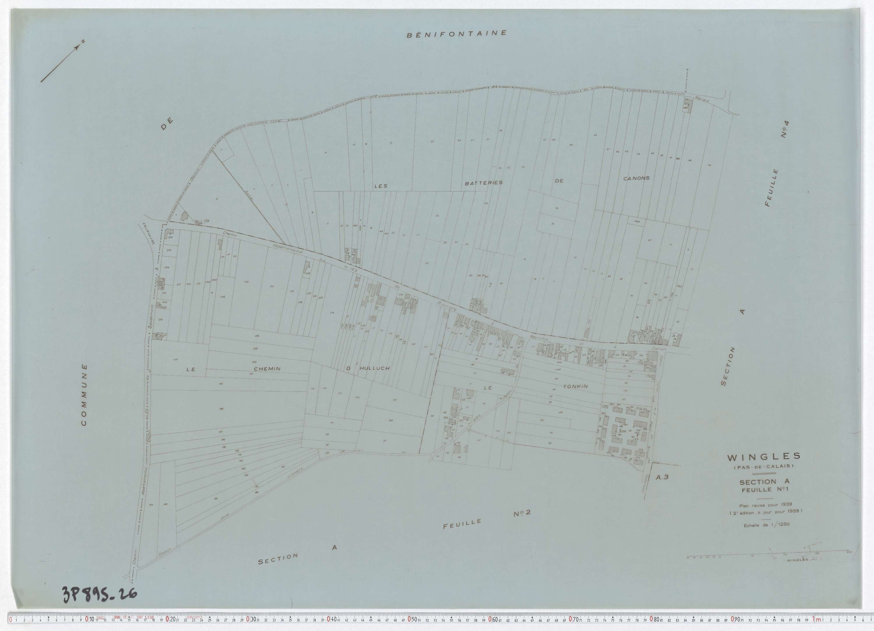 Wingles - Section A, feuille 1.