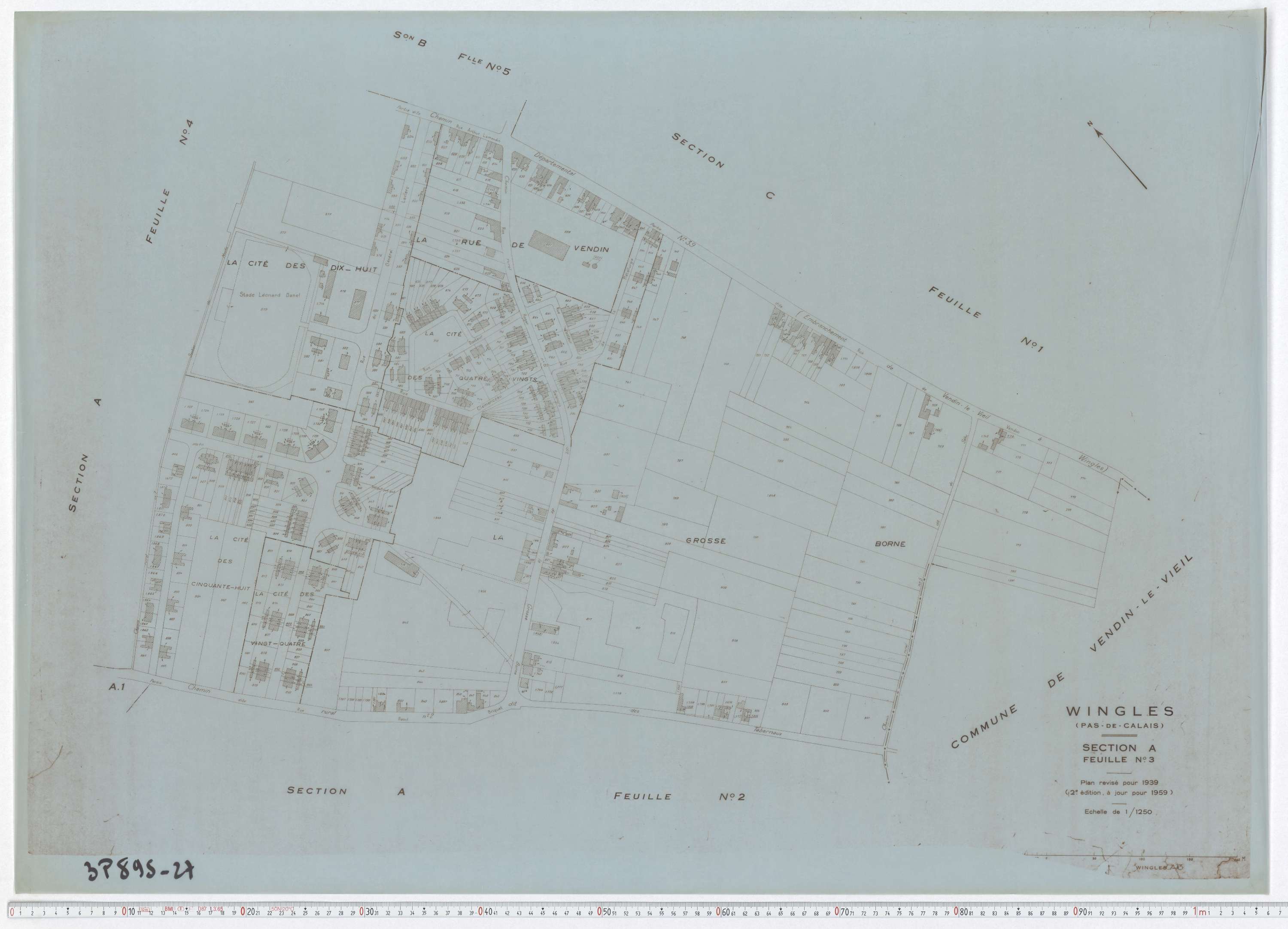 Wingles - Section A, feuille 3.