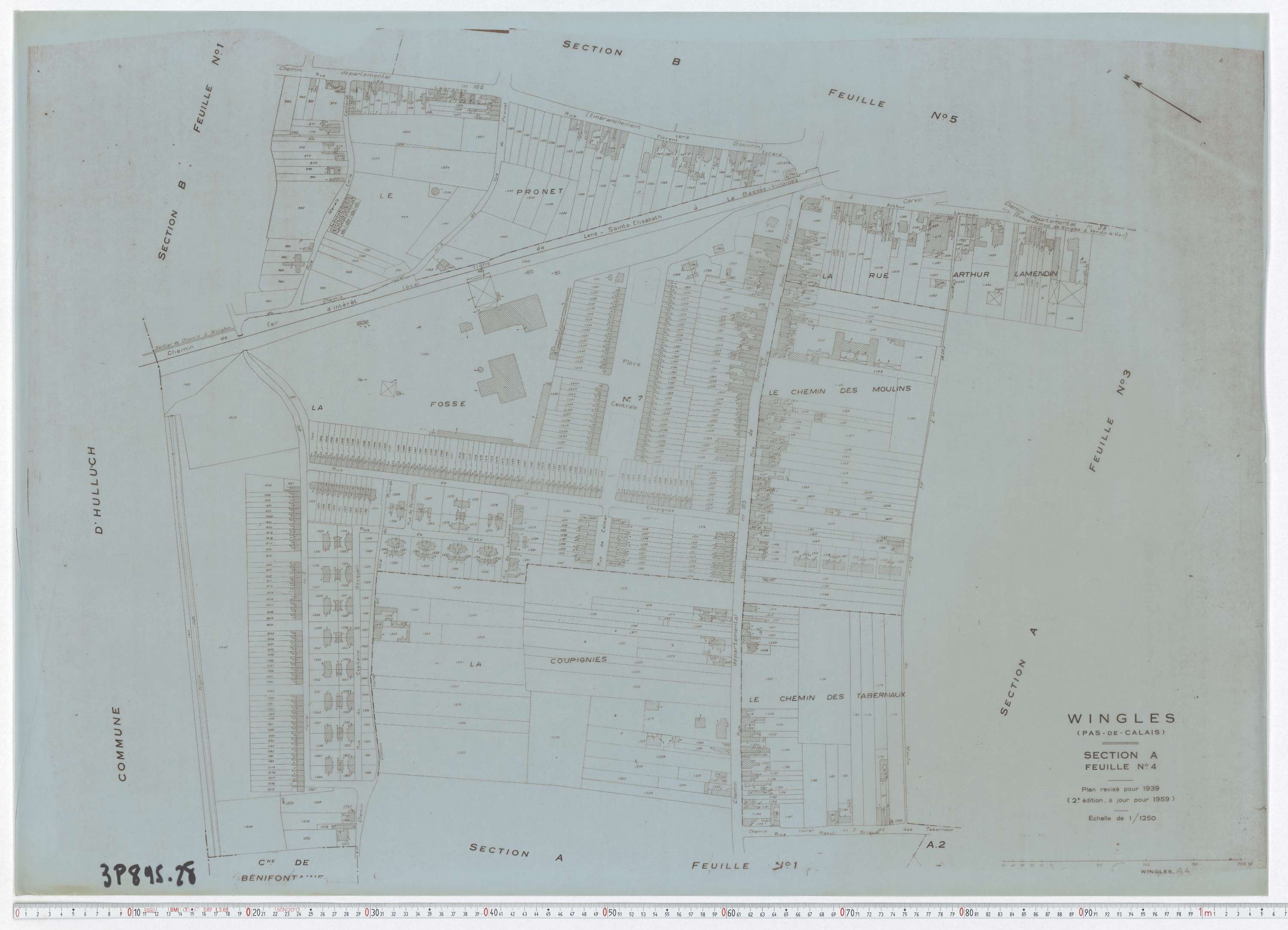 Wingles - Section A, feuille 4.