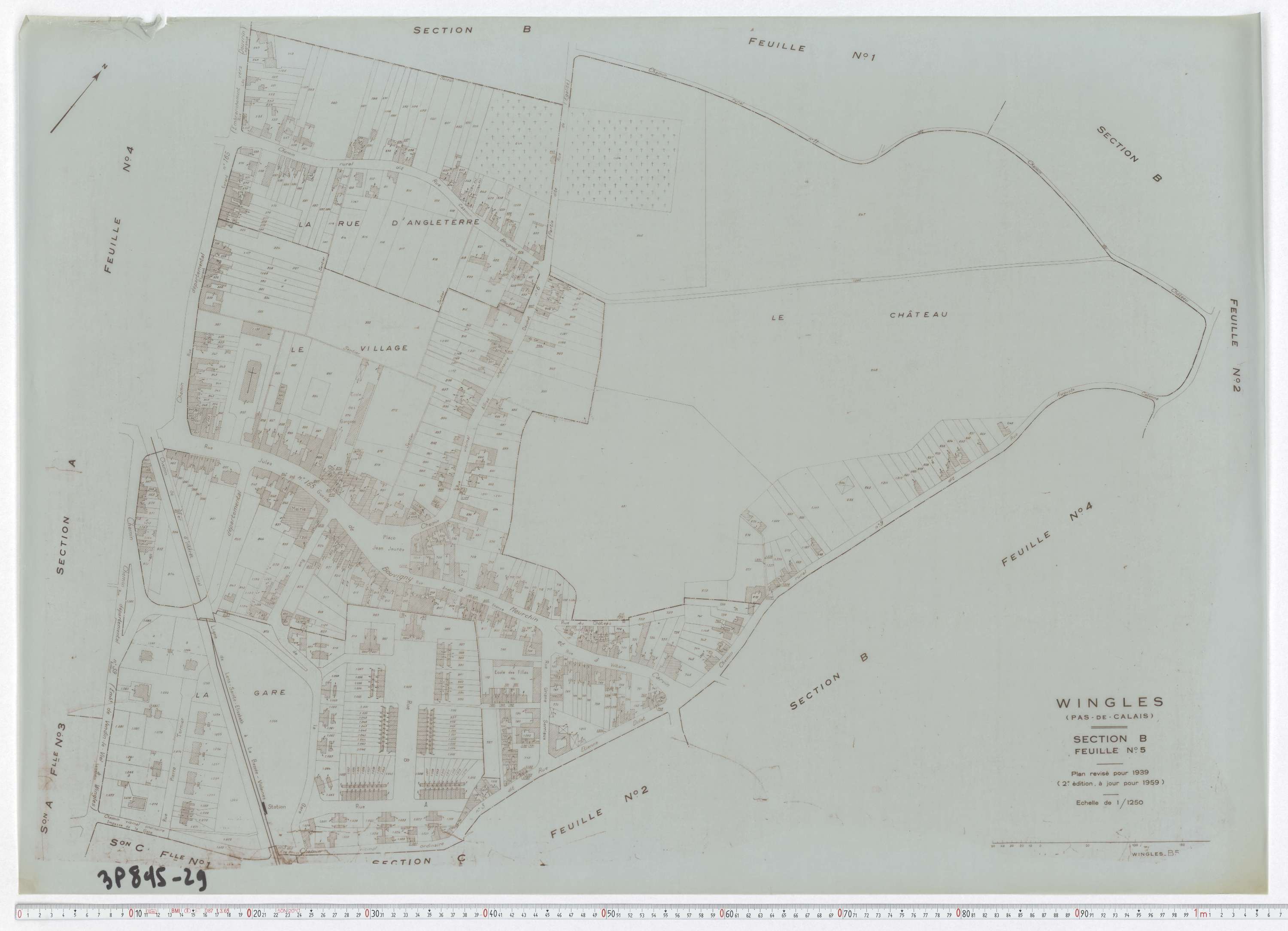 Wingles - Section B, feuille 5.