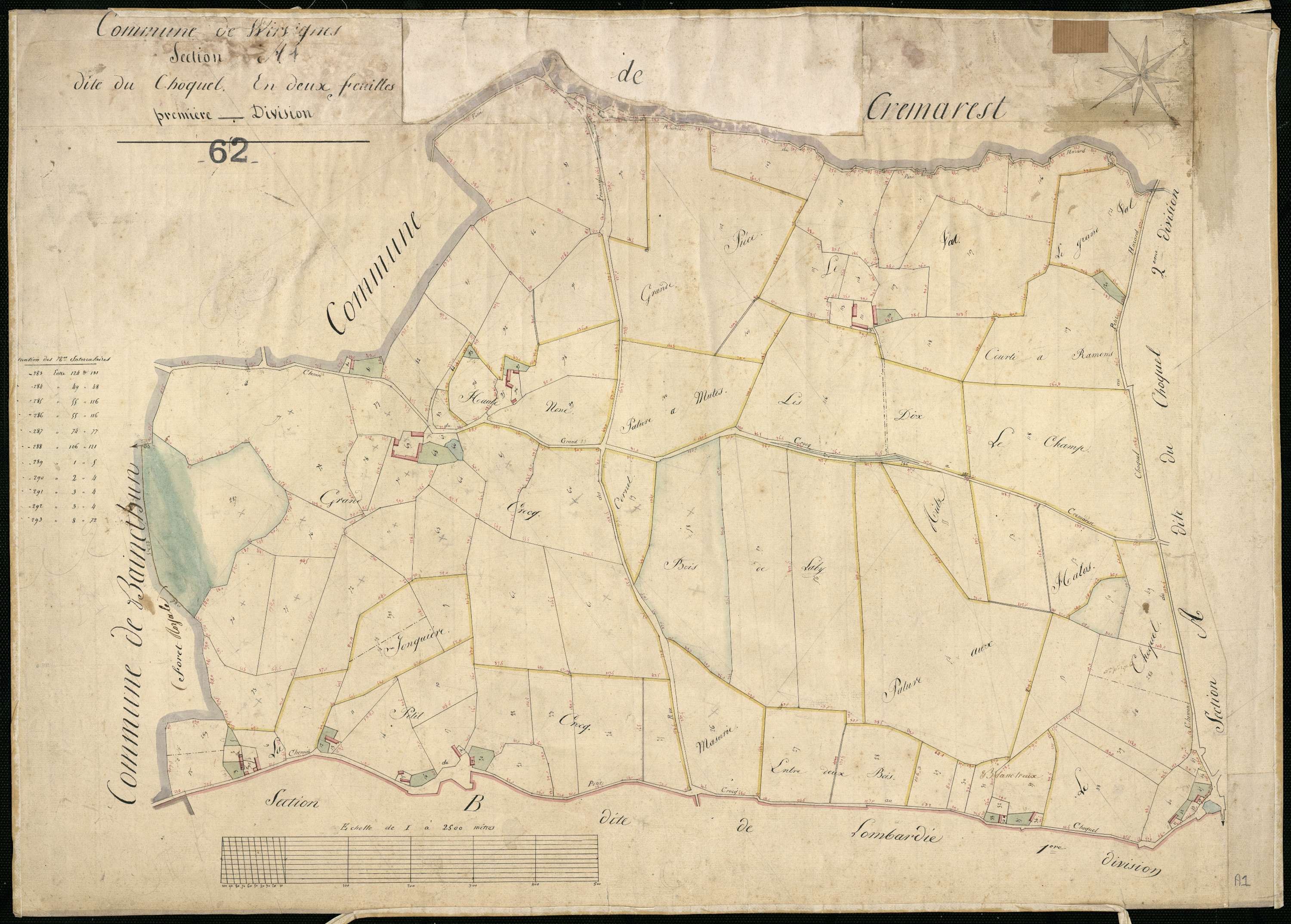 Wirwignes - Section A, 1re feuille