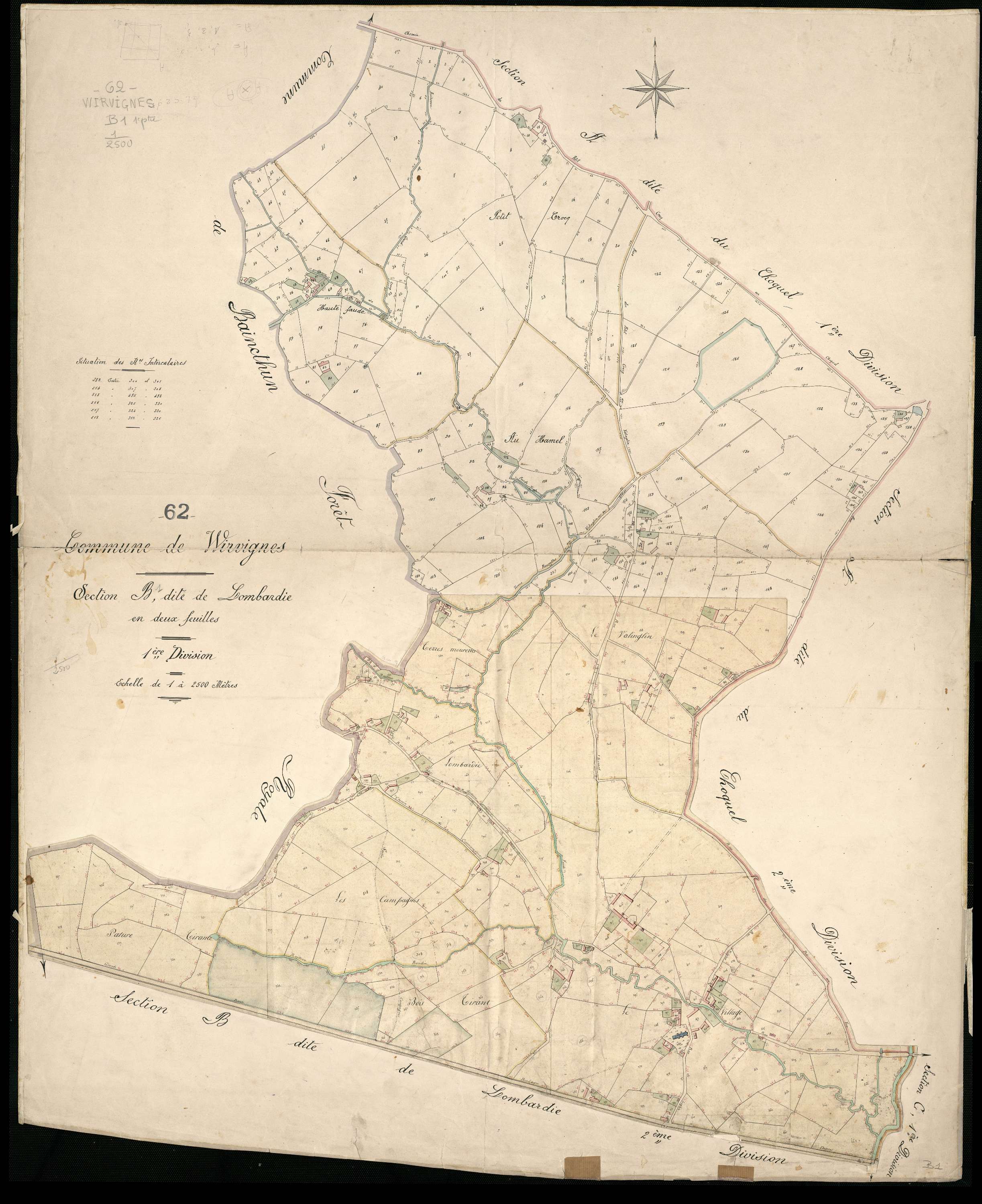 Wirwignes - Section B, 1re feuille
