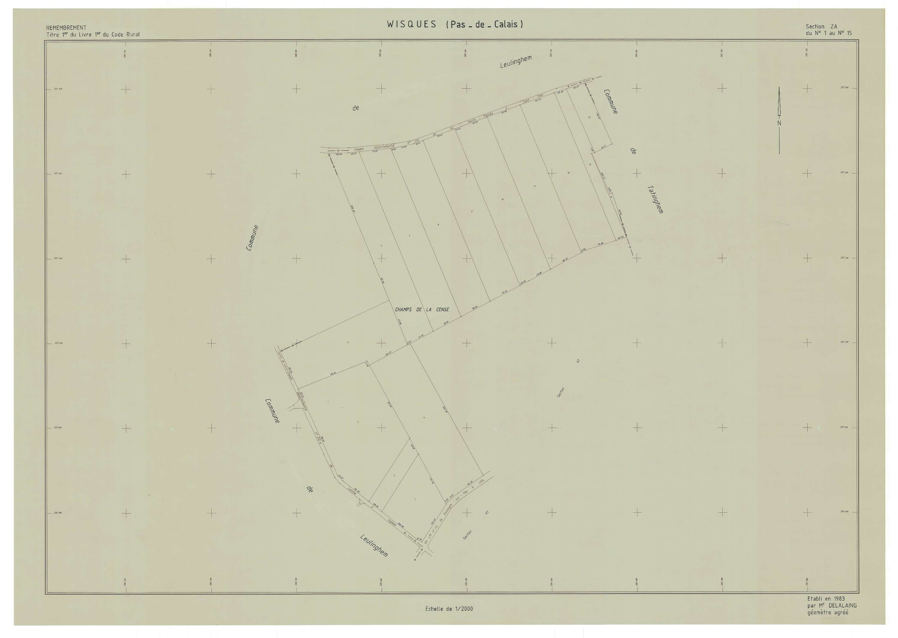 Wisques - Plan de remembrement : section ZA.