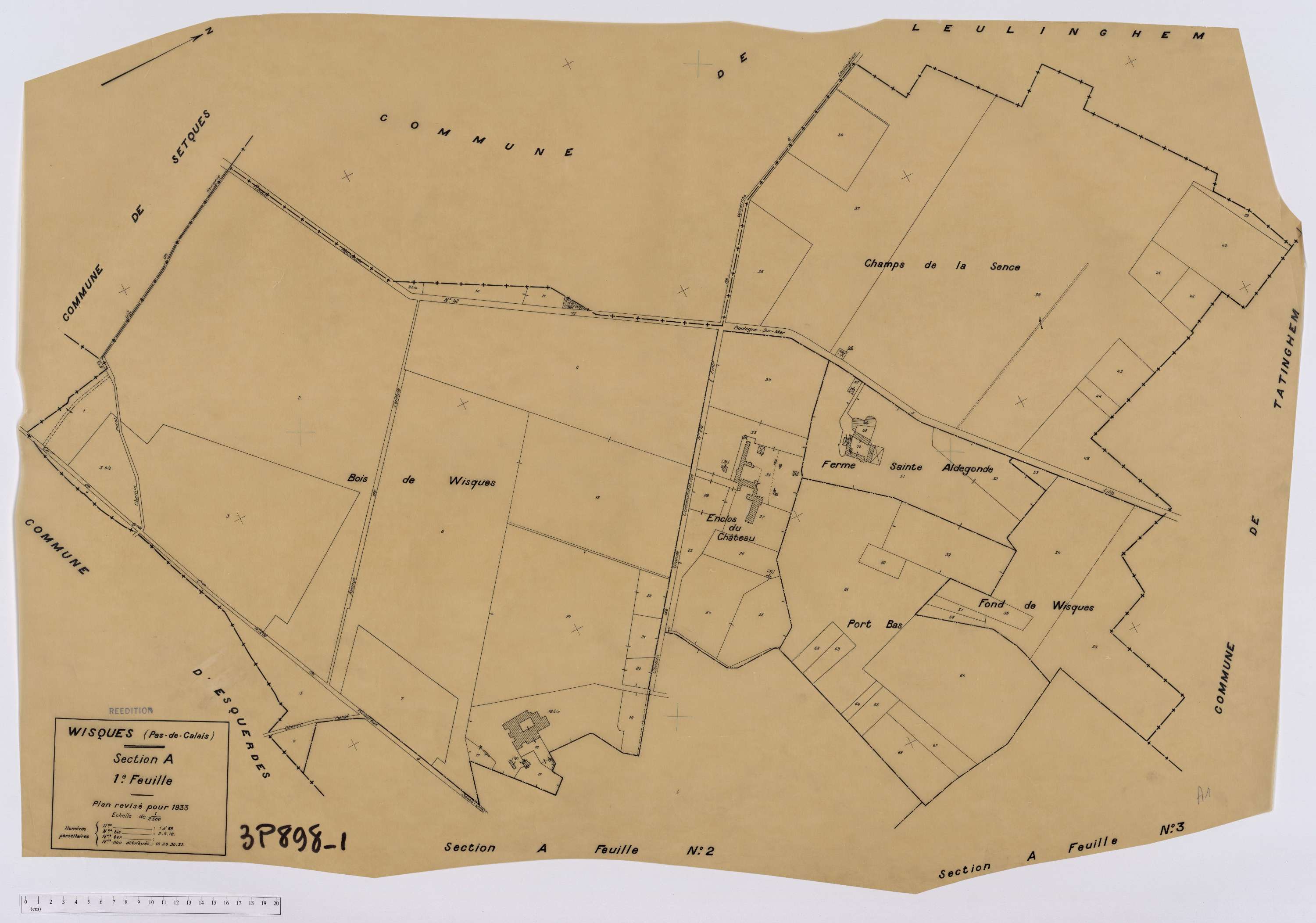 Wisques - Section A, feuille 1.