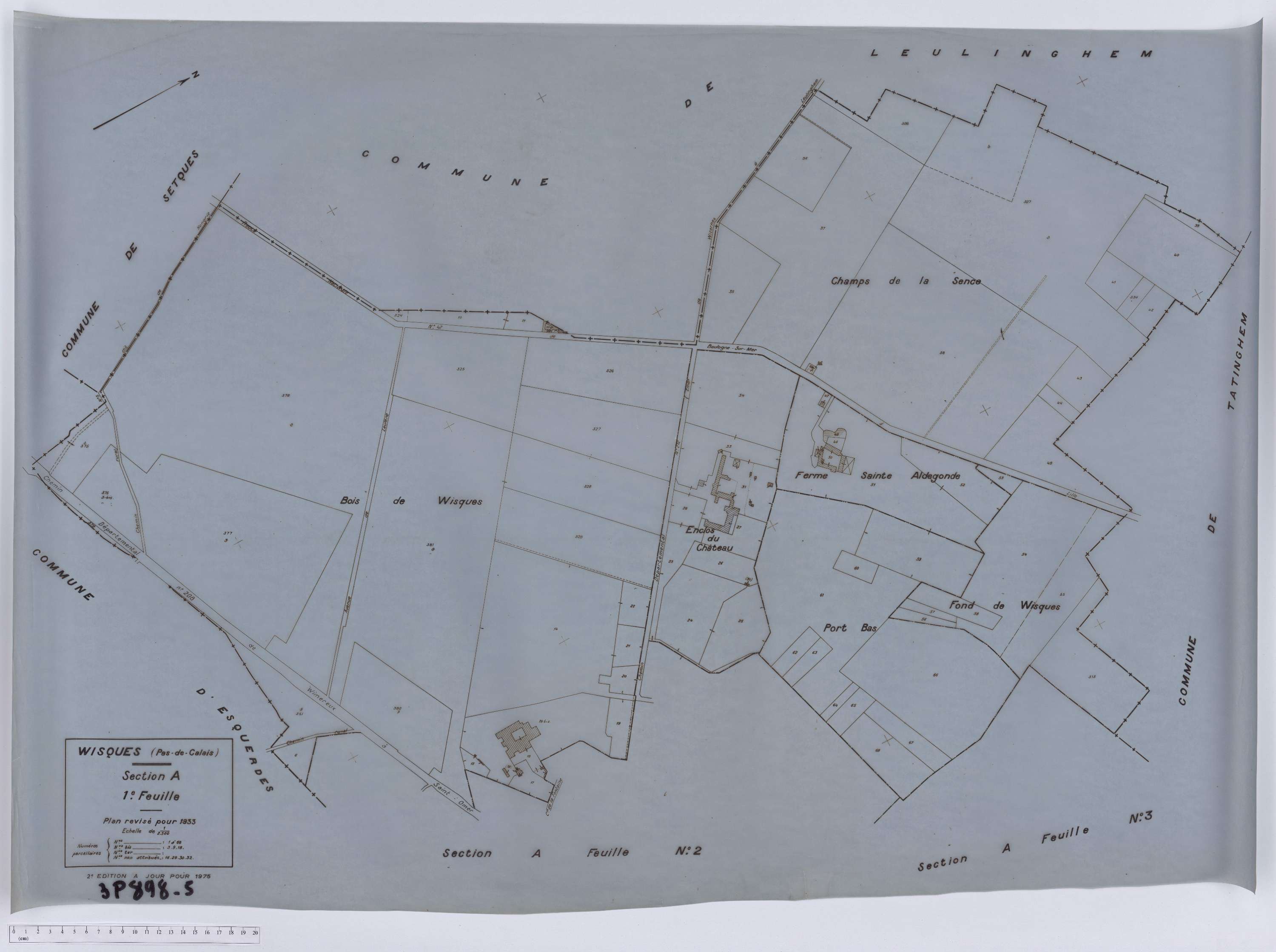 Wisques - Section A, feuille 1.