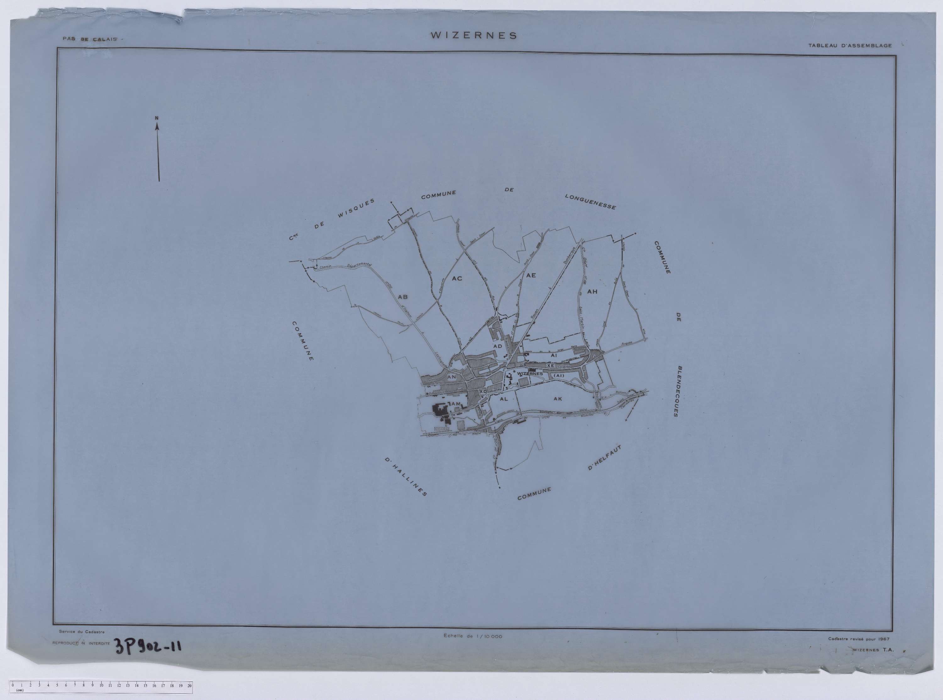 Wizernes - Tableau d'assemblage.