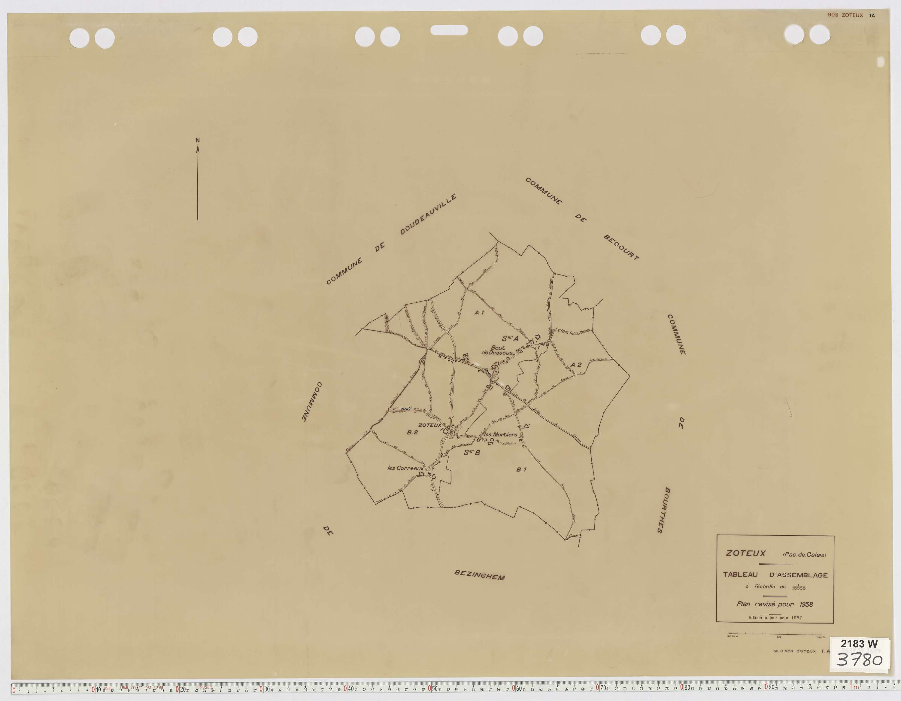 Zoteux - Tableau d'assemblage.