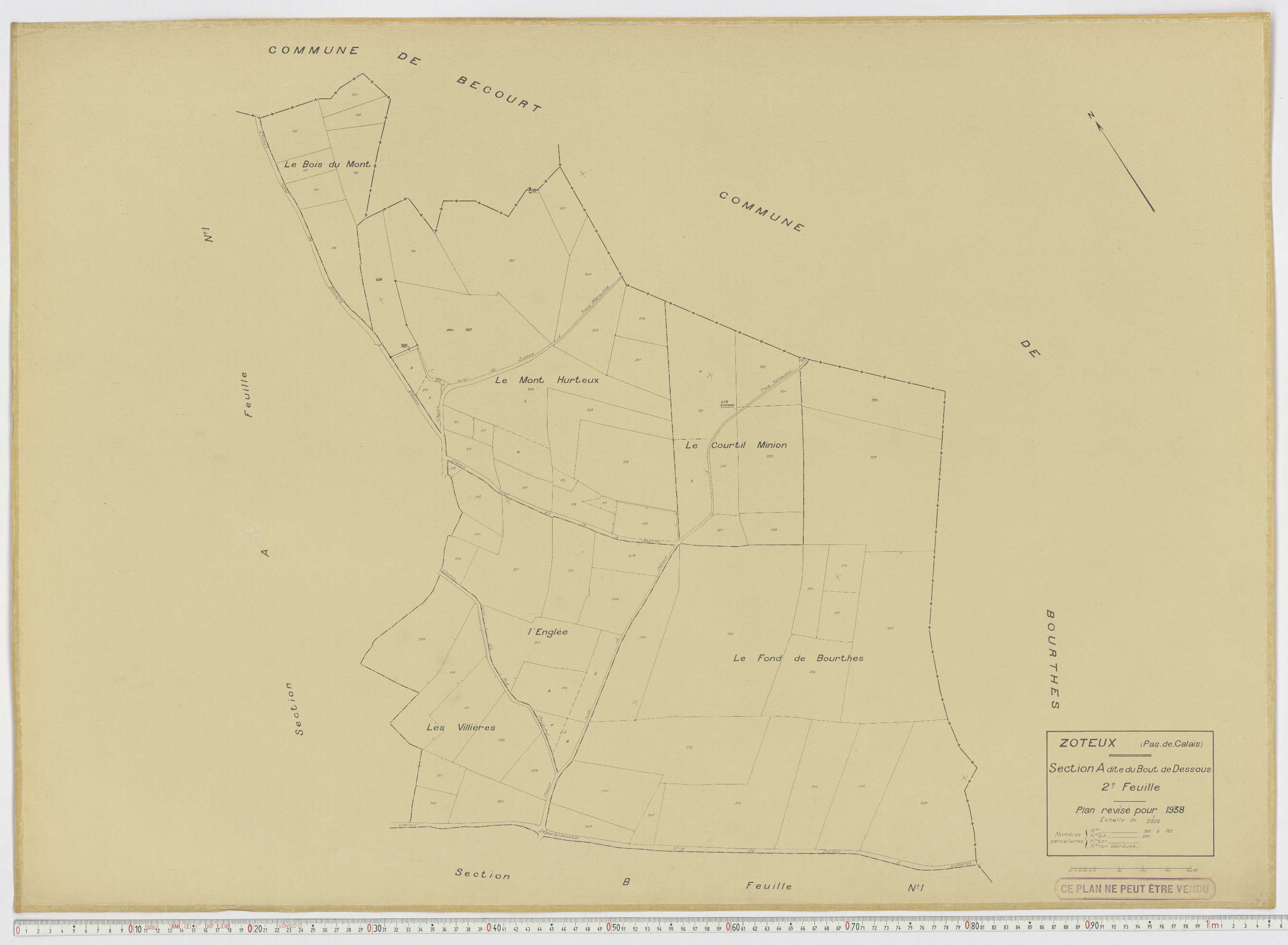 Zoteux - Section A, feuille 2.