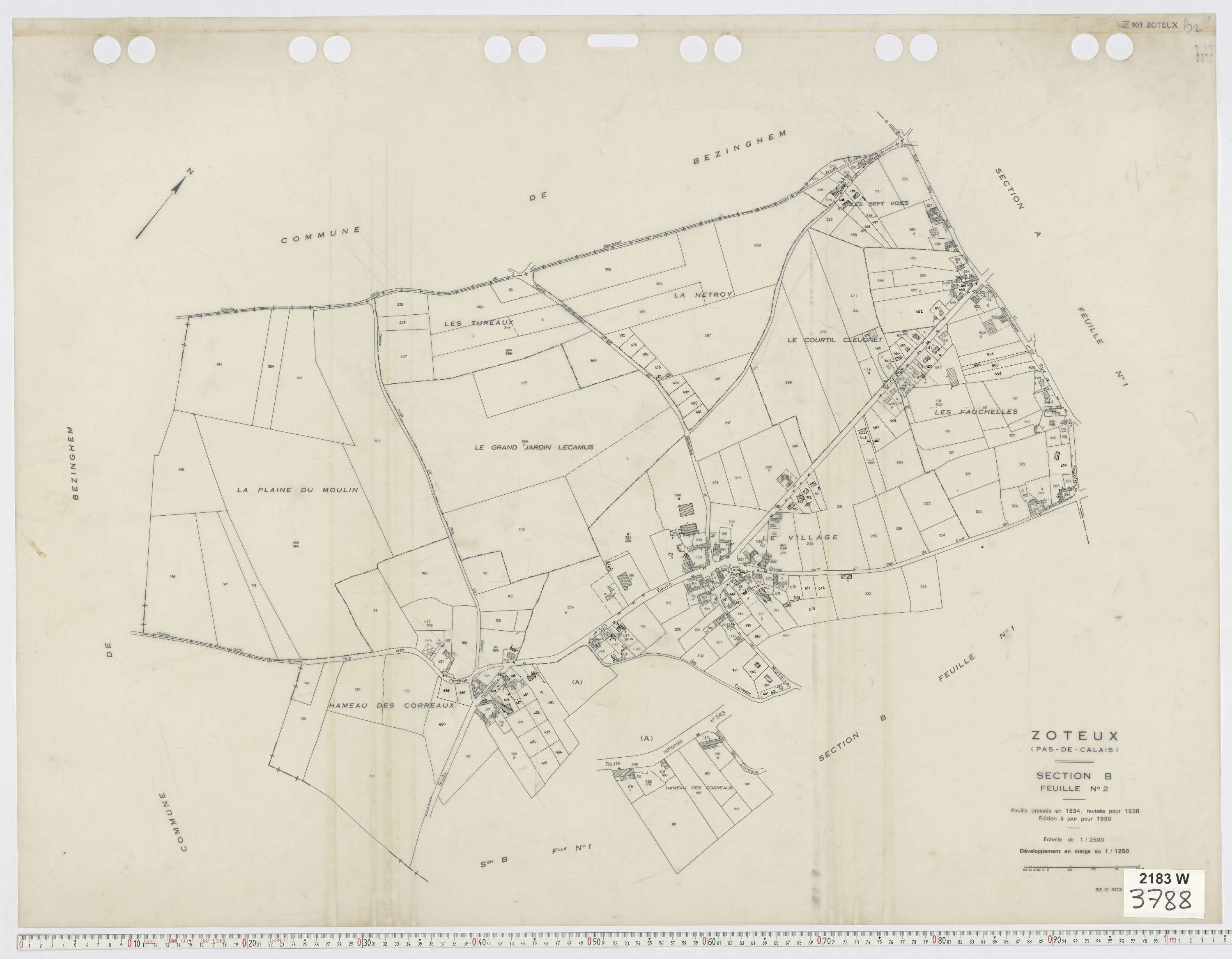 Zoteux - Section B, feuille 2.
