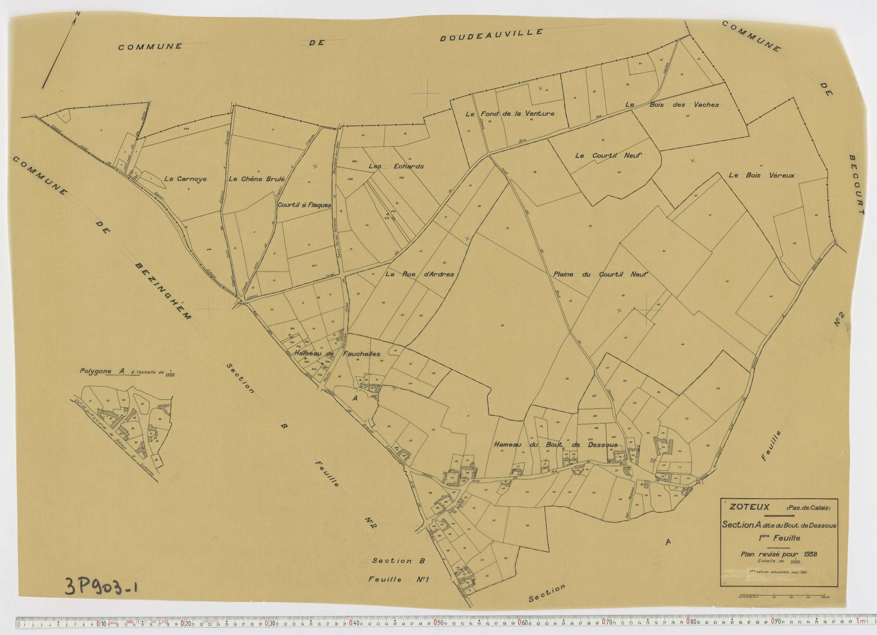 Zoteux - Section A, feuille 1.