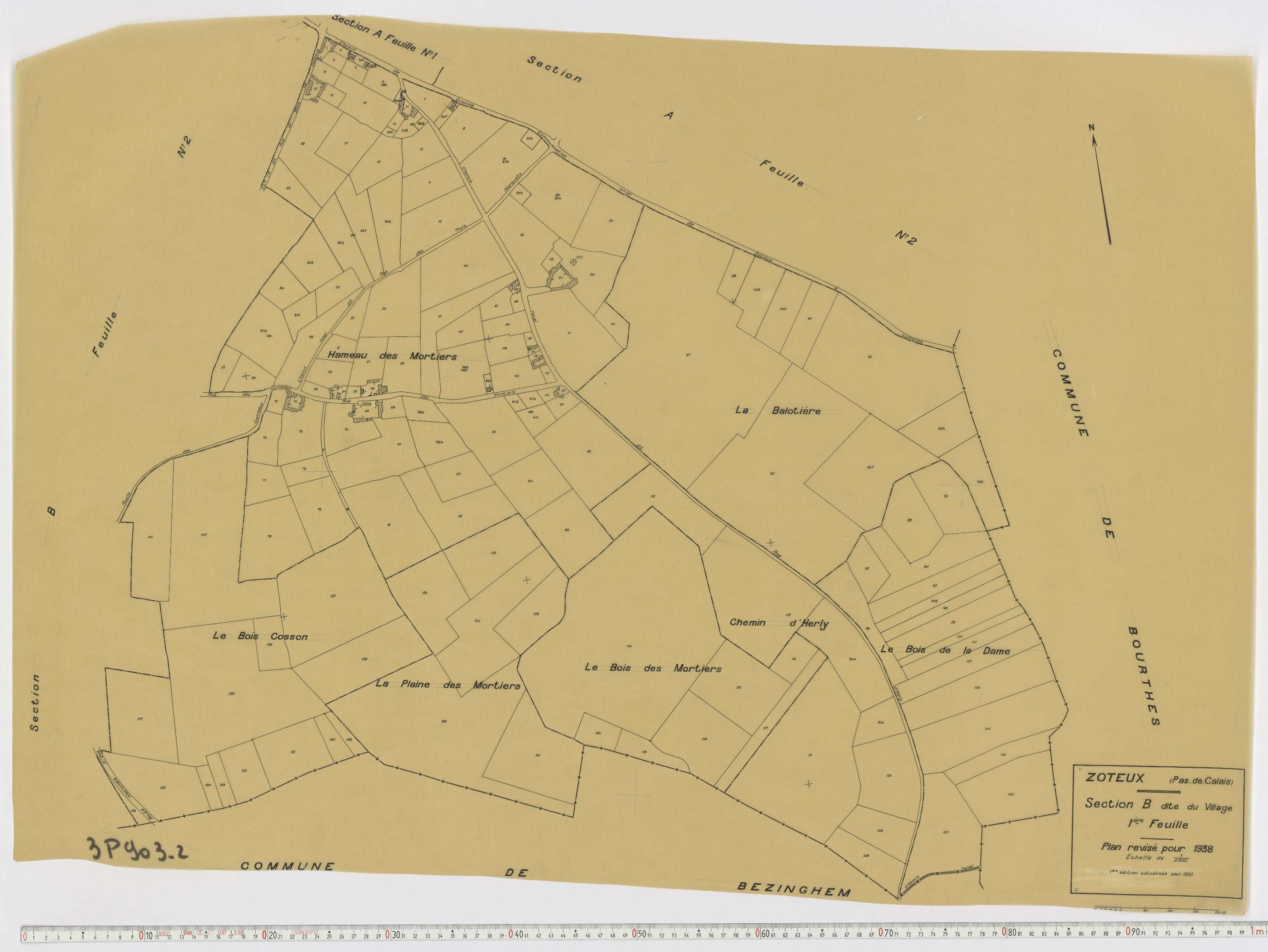 Zoteux - Section B, feuille 1.