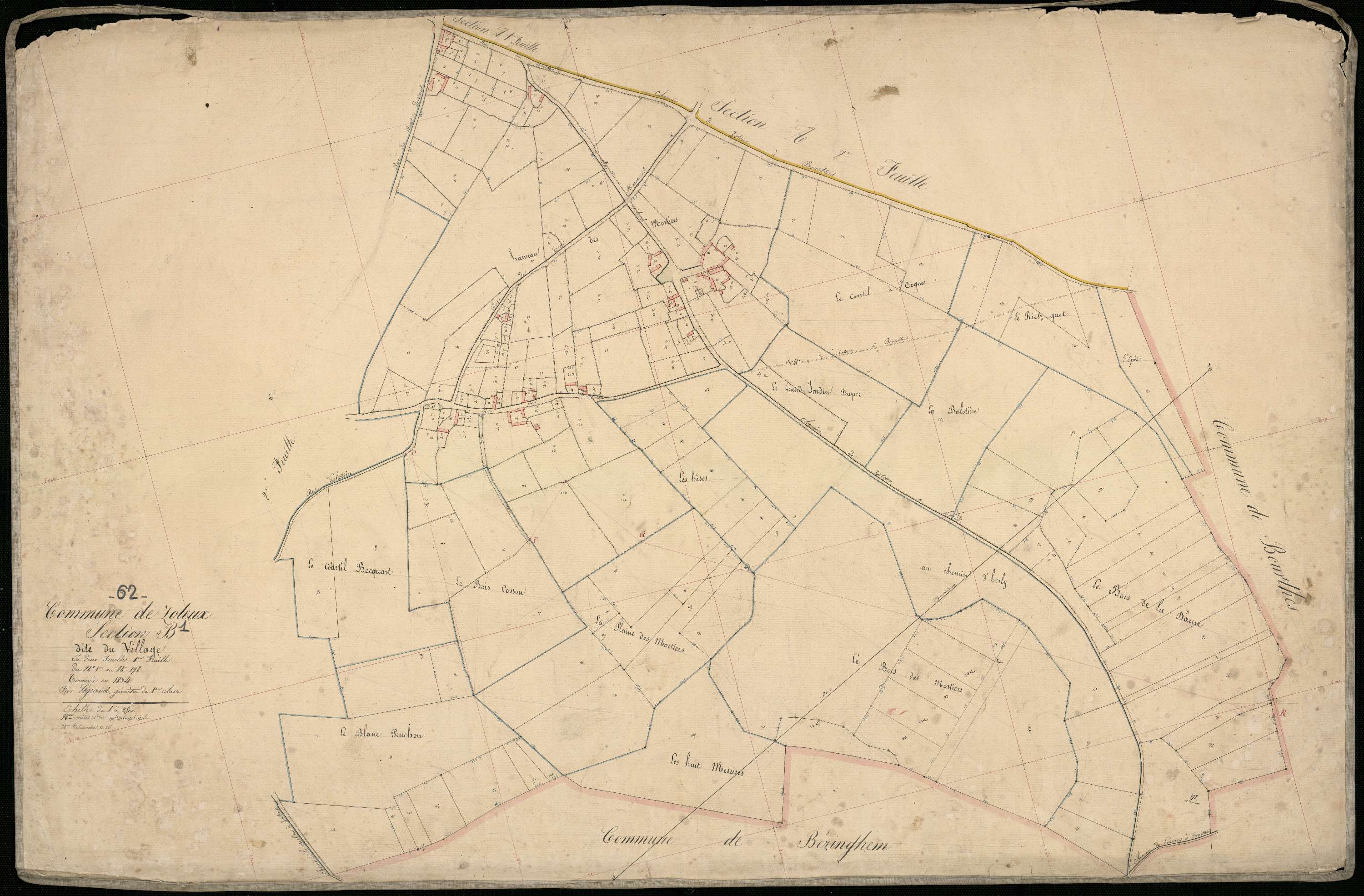 Zoteux - Section B, 1re feuille