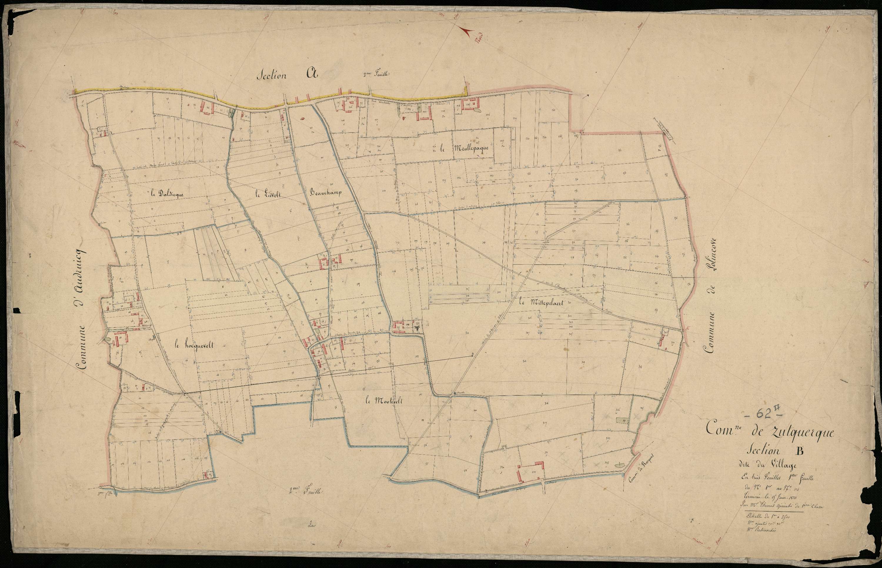 Zutkerque - Section B, 1re feuille