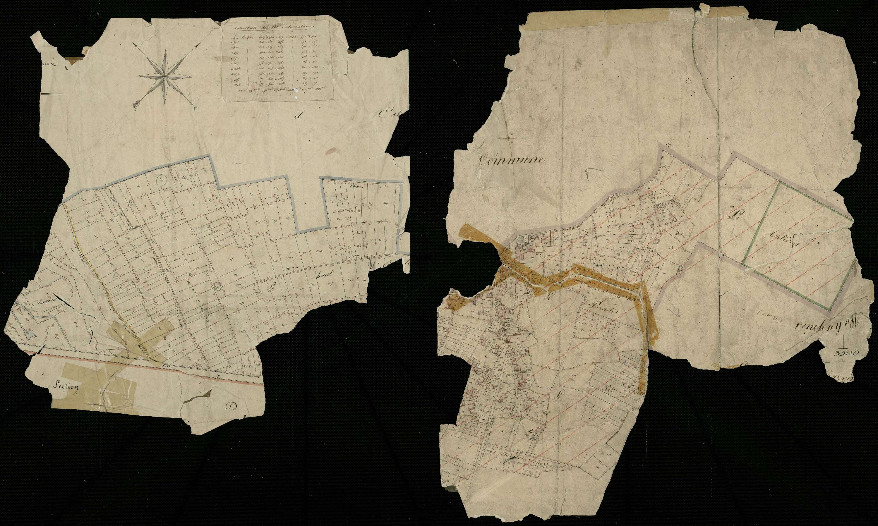 Libercourt - Ancienne section B de Libercourt, 1re feuille, 2e partie