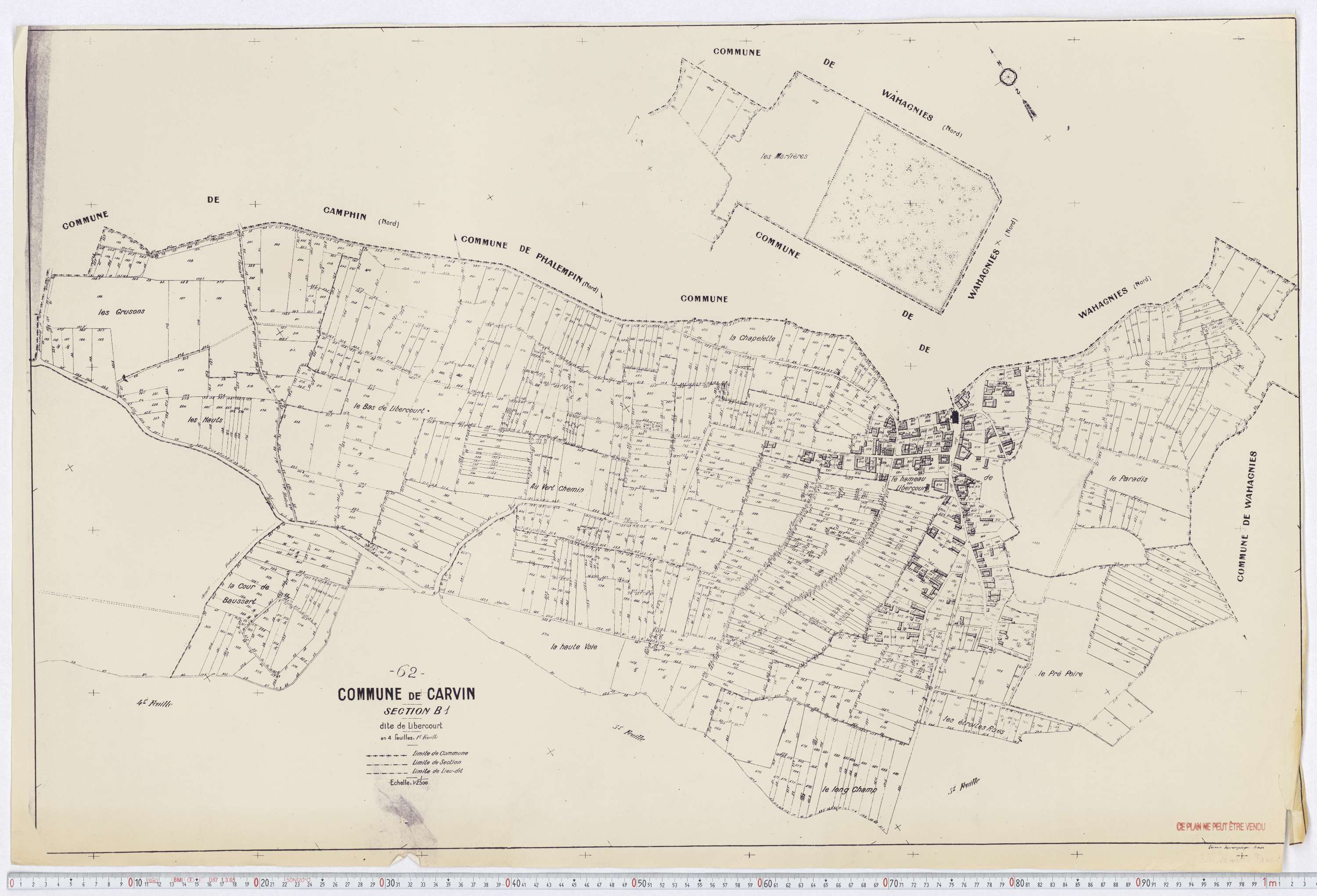 Libercourt - Section B, feuille 1.