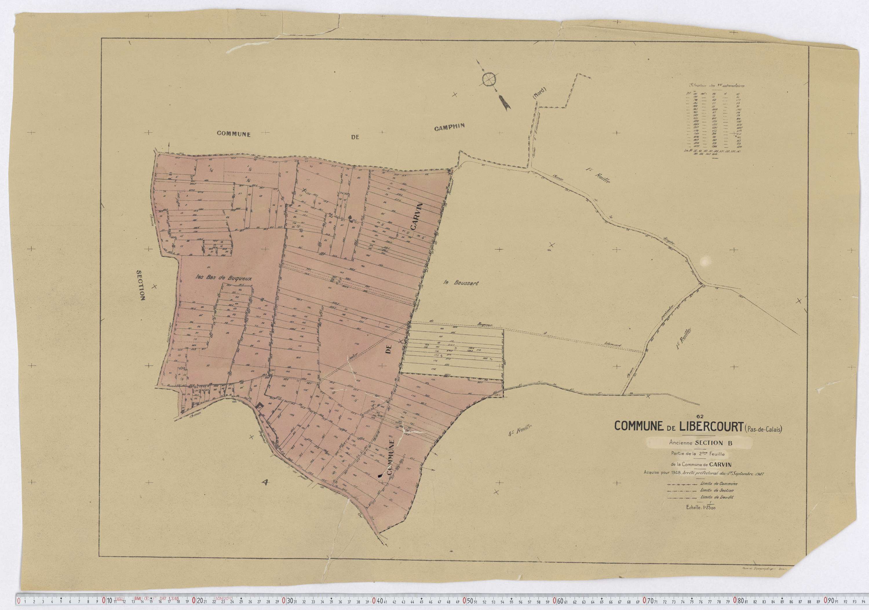 Libercourt - Section B, feuille 2.