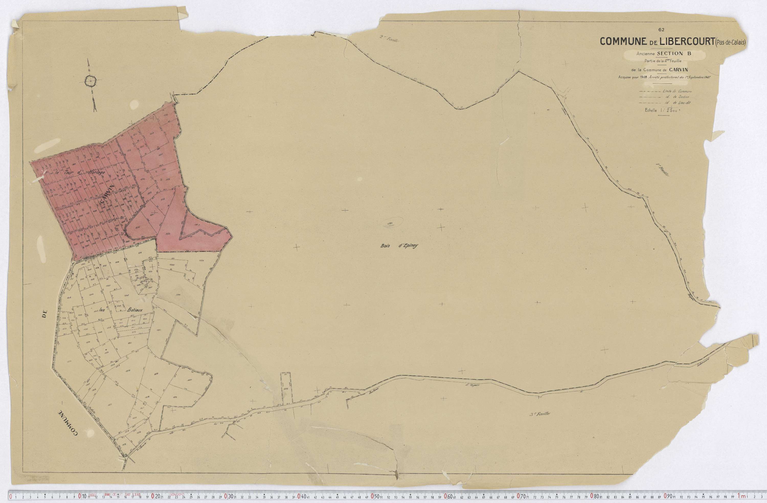 Libercourt - Section B, feuille 4.