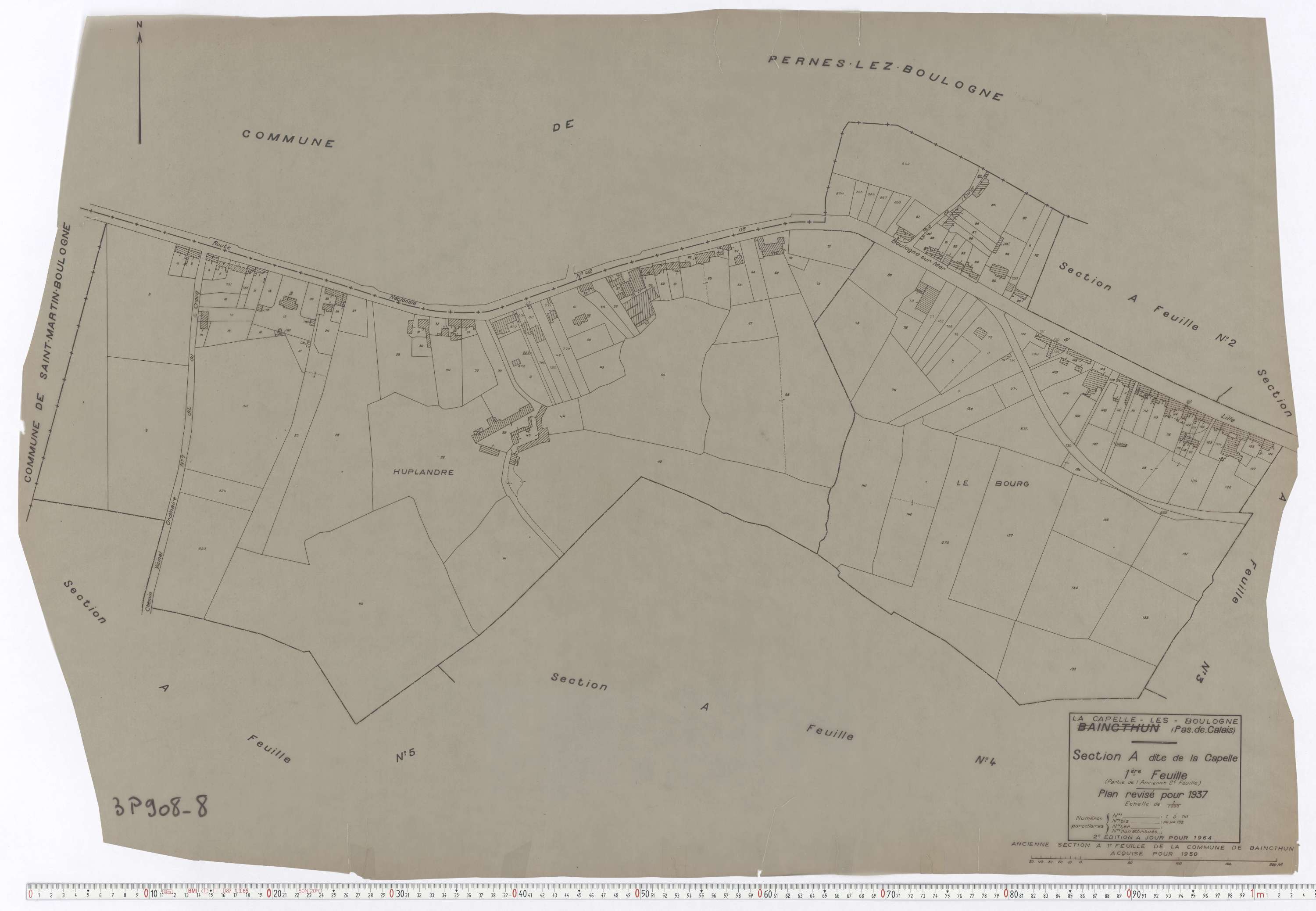 La Capelle-lès-Boulogne - Section A, feuille 1.