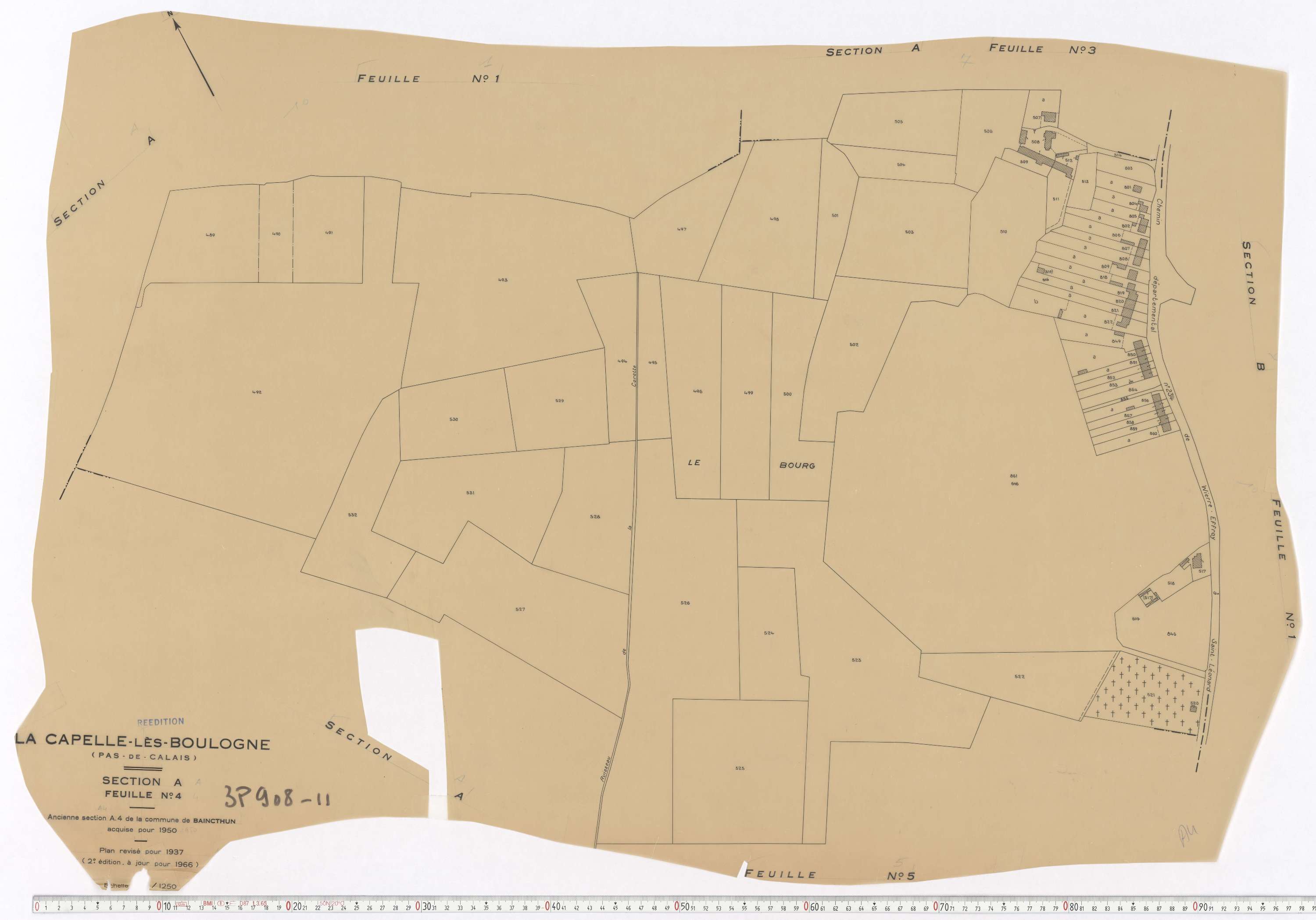 La Capelle-lès-Boulogne - Section A, feuille 4.