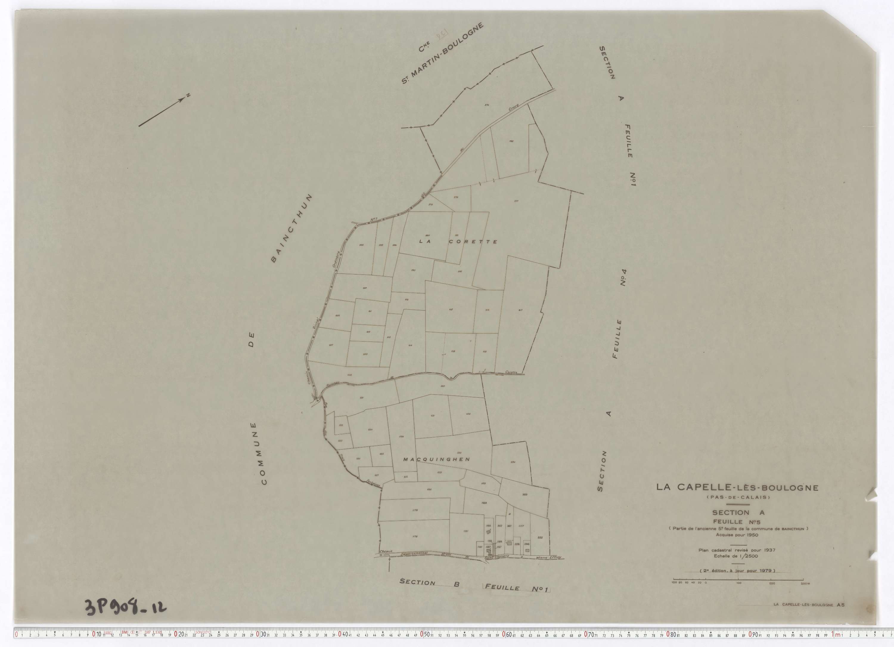 La Capelle-lès-Boulogne - Section A, feuille 5.