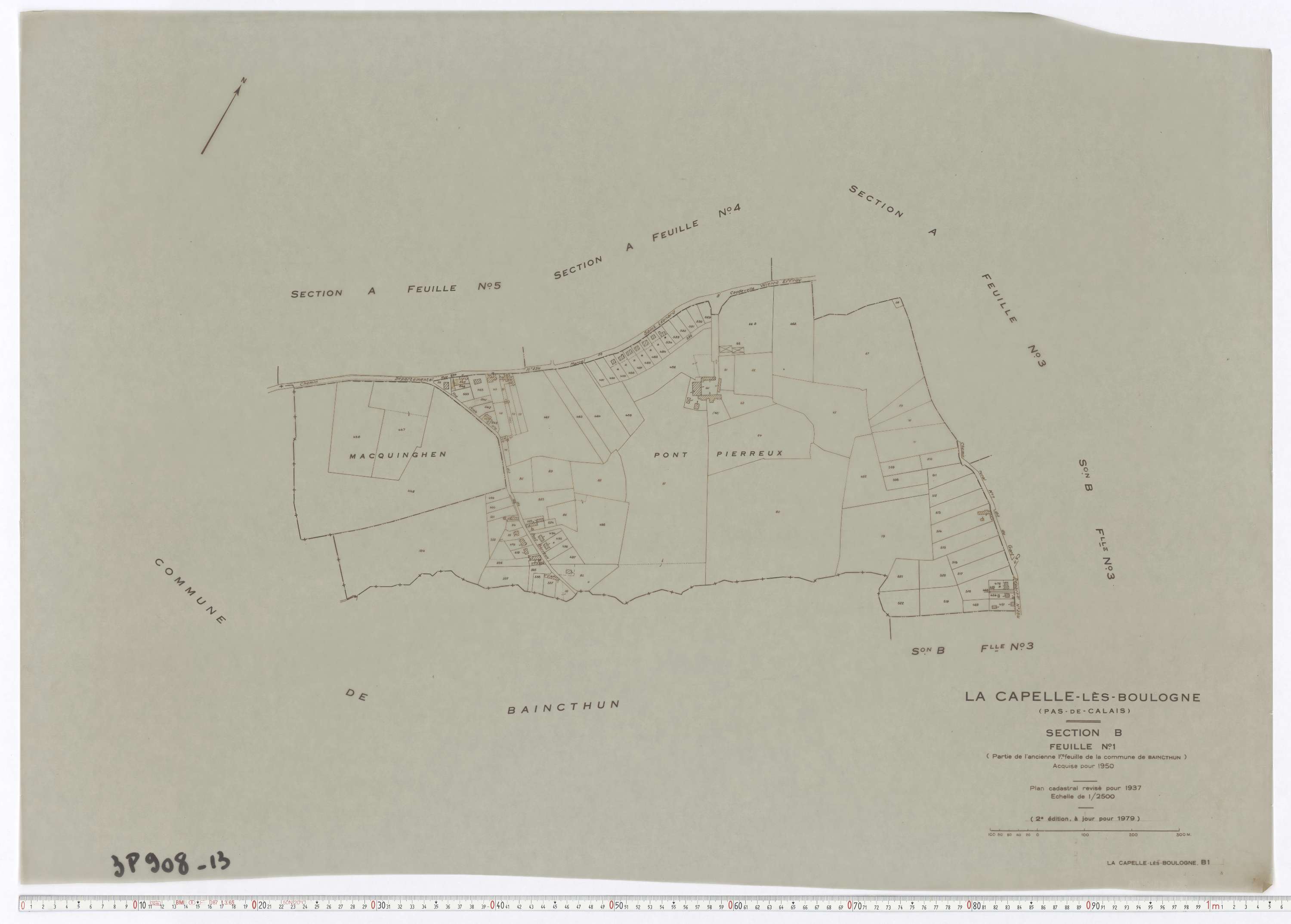 La Capelle-lès-Boulogne - Section B, feuille 1.