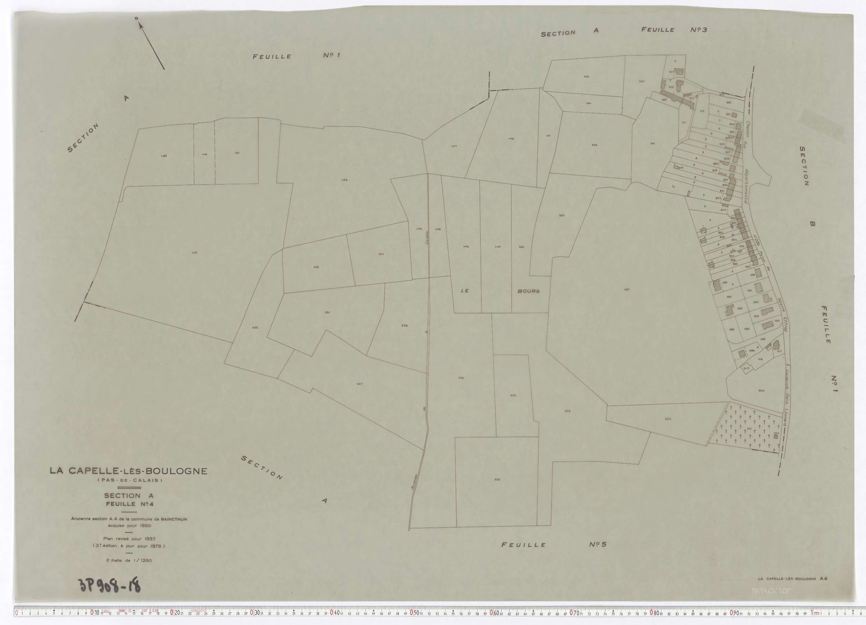 La Capelle-lès-Boulogne - Section A, feuille 4.