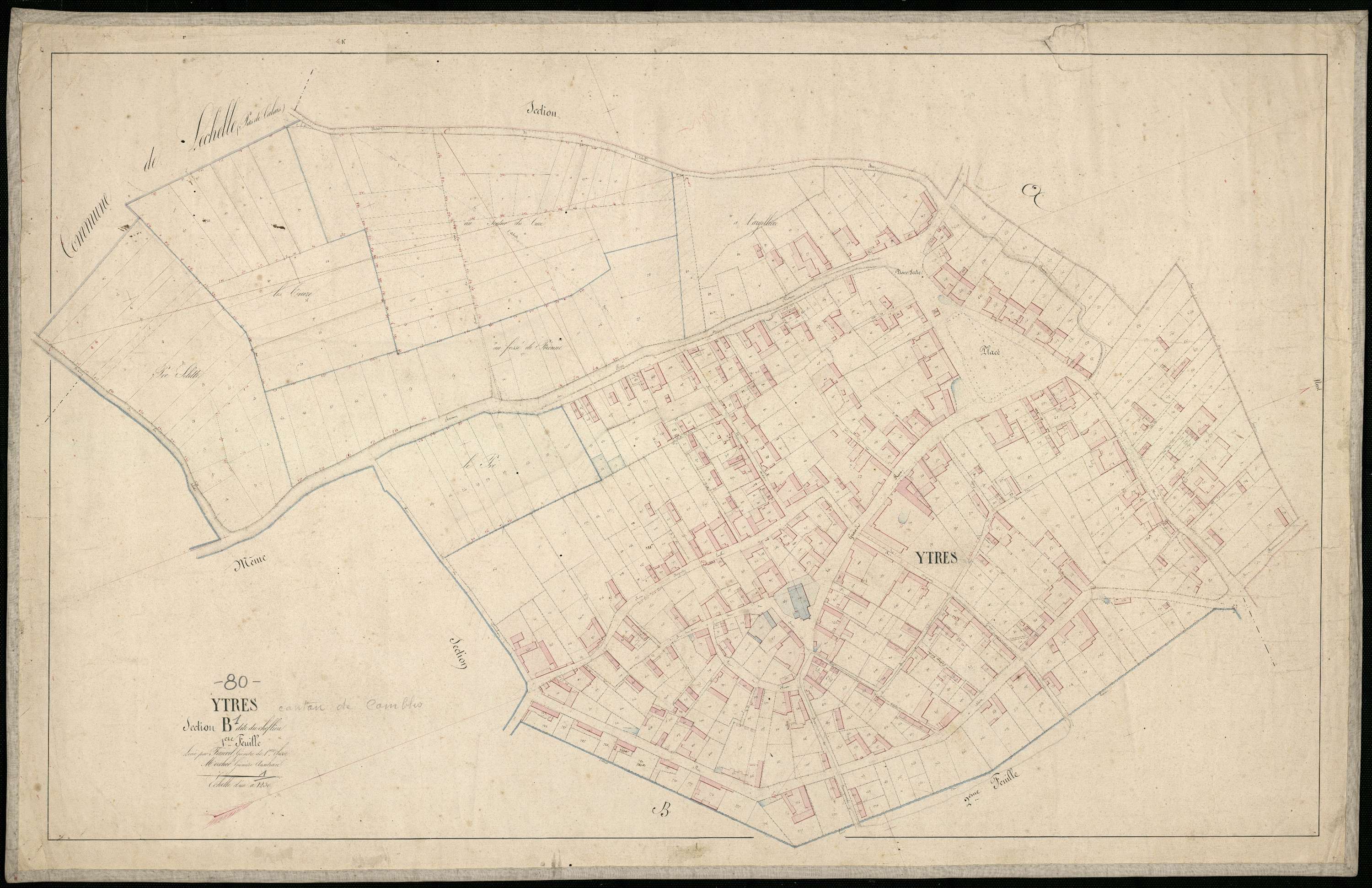 Ytres - Section B, 1re feuille
