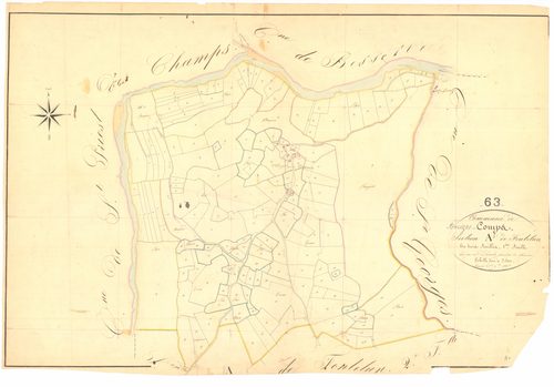 Ancizes-Comps - 53 FI 12      Section A de Fontelun, 1ère feuille