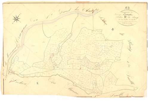 Ancizes-Comps - 53 FI 16      Section B du Bourg, 2ème feuille