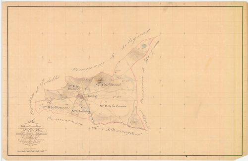 Antoingt - 54 Fi 1      Tableau d'assemblage du plan cadastral parcellaire de la commune d'Antoingt
